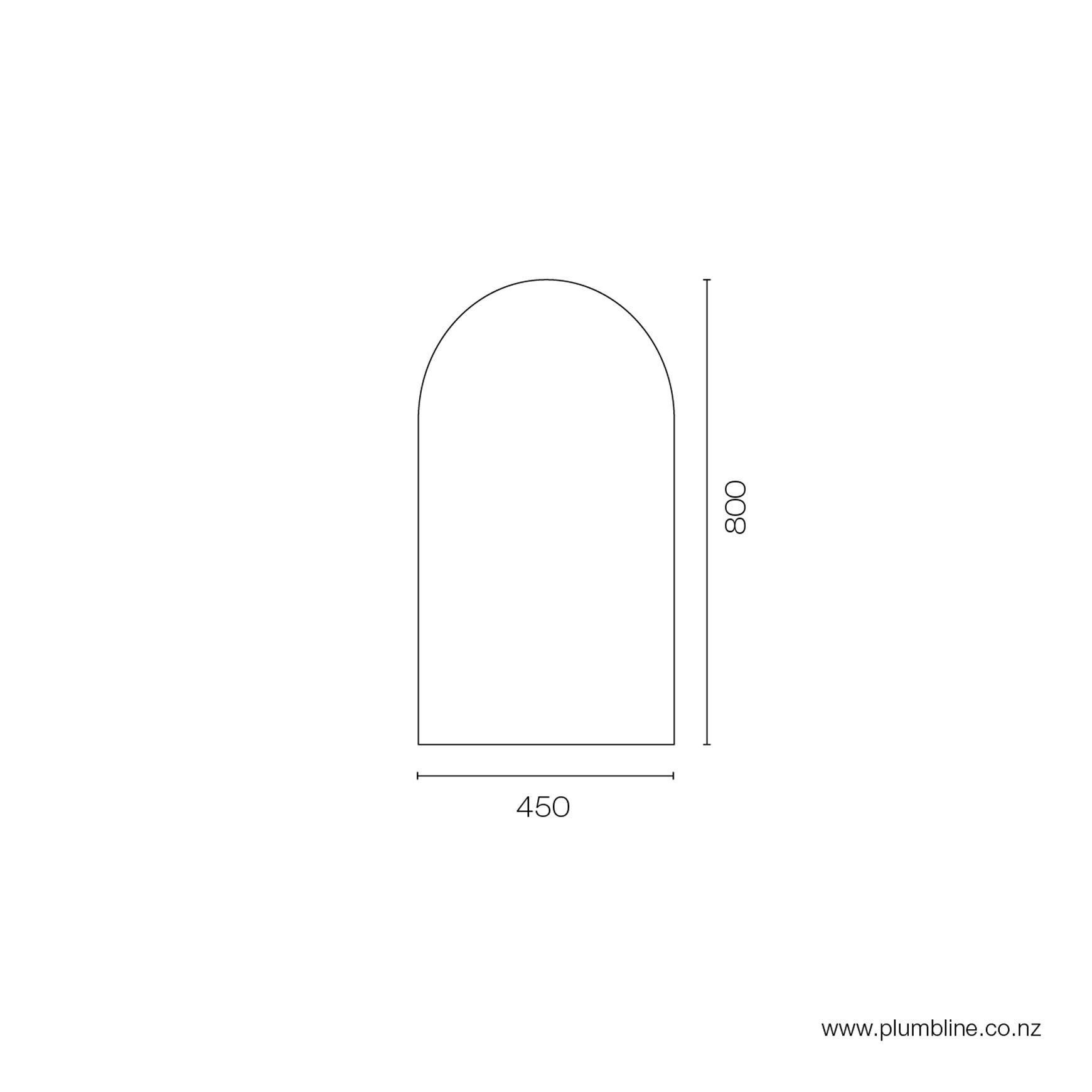 Frame 450 Arch Mirror Black