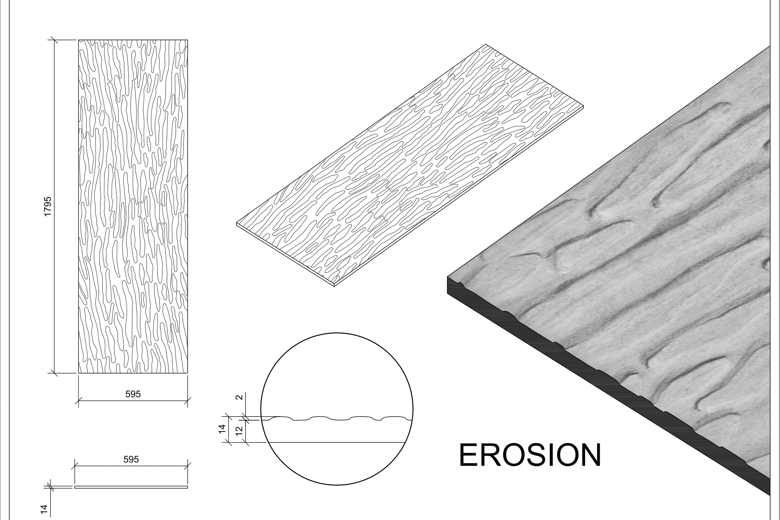 Roctex Erosion 3D Wall Panel