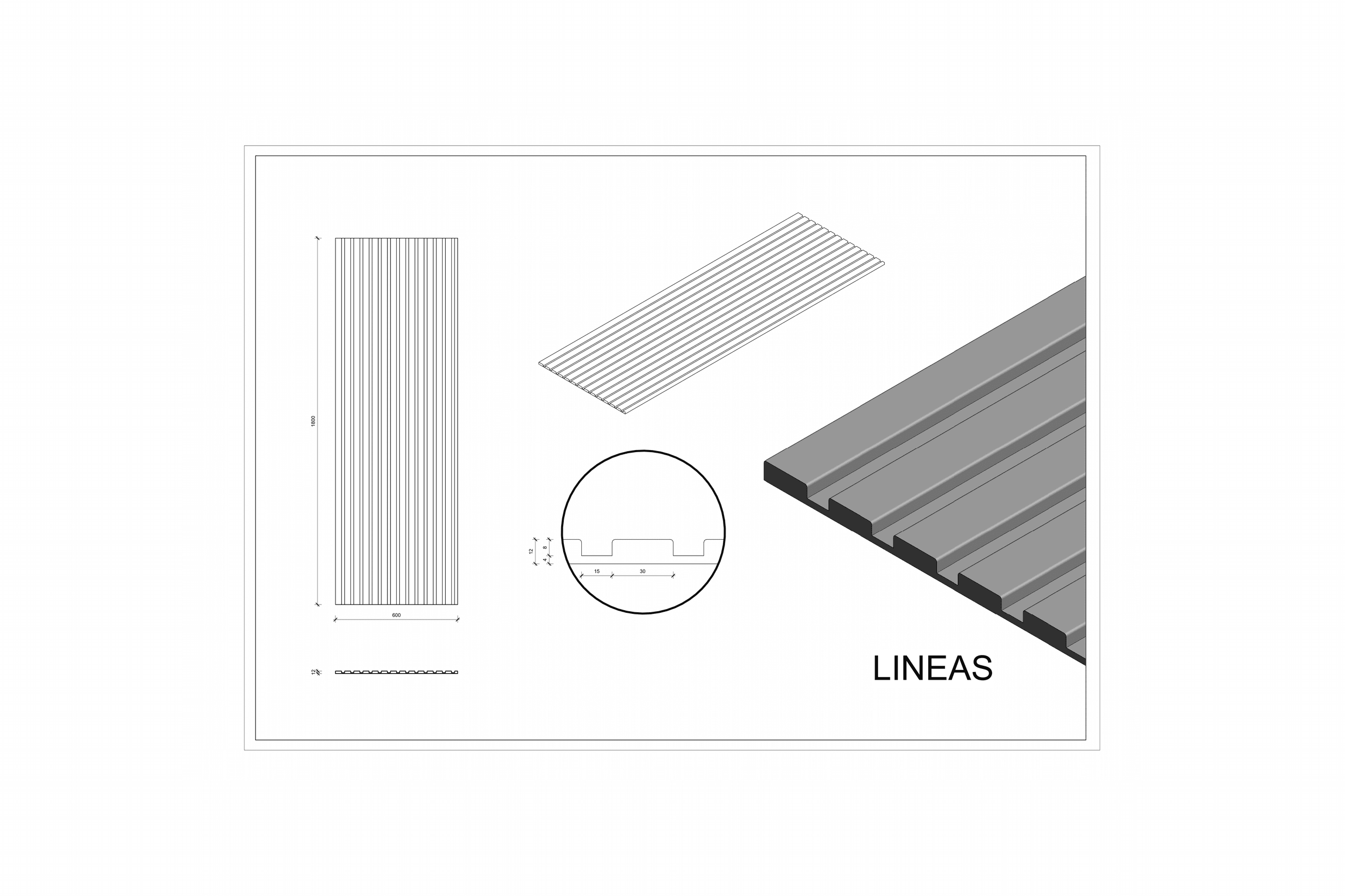 Roctex Lineas  Decorative Wall Panel