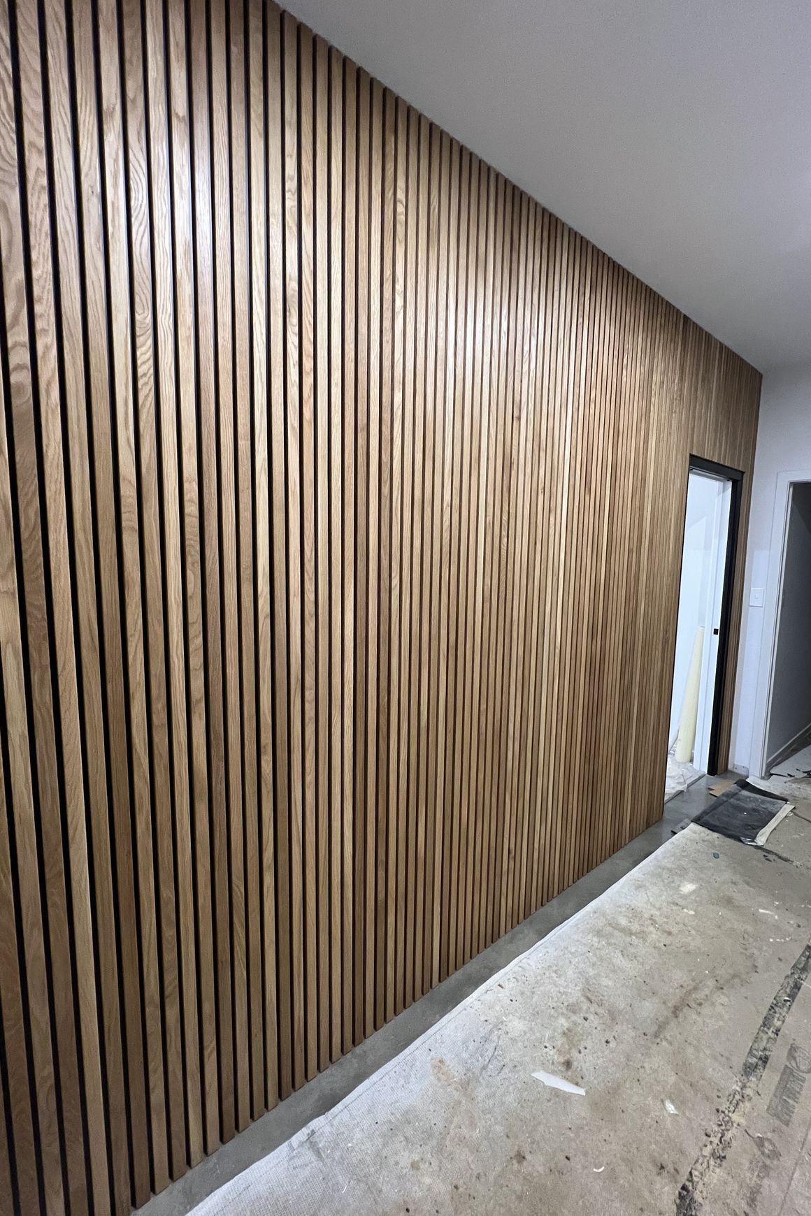 Timber Slat Feature Wall —Solid Oak