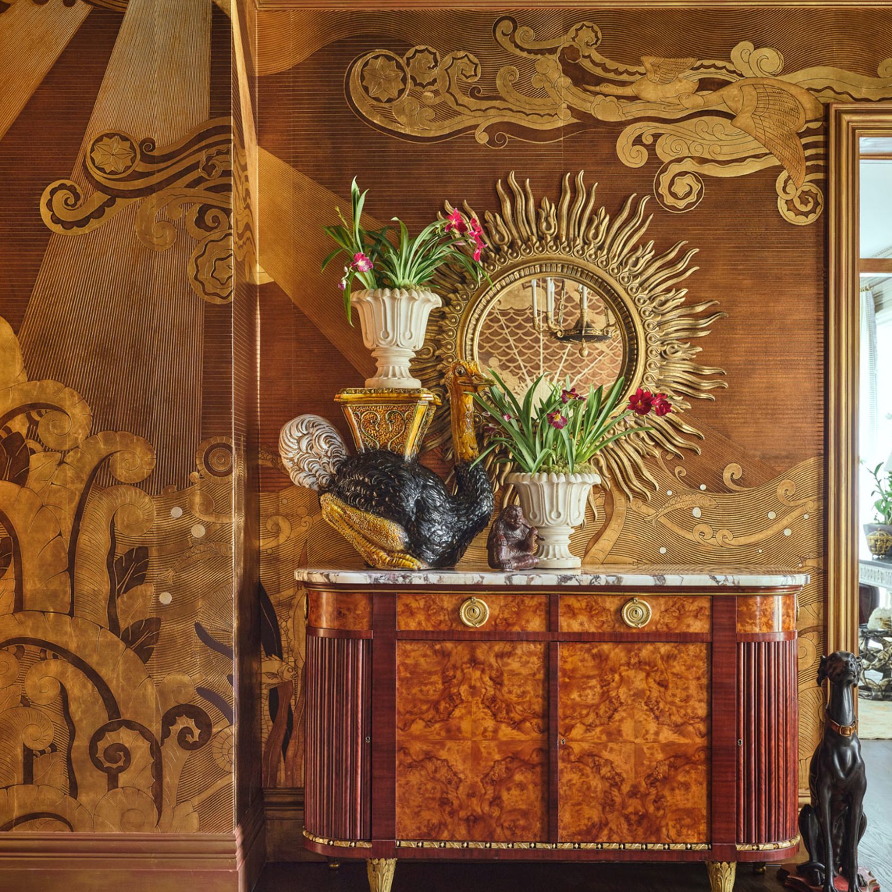De Gournay Deco Dawn | Wallpaper