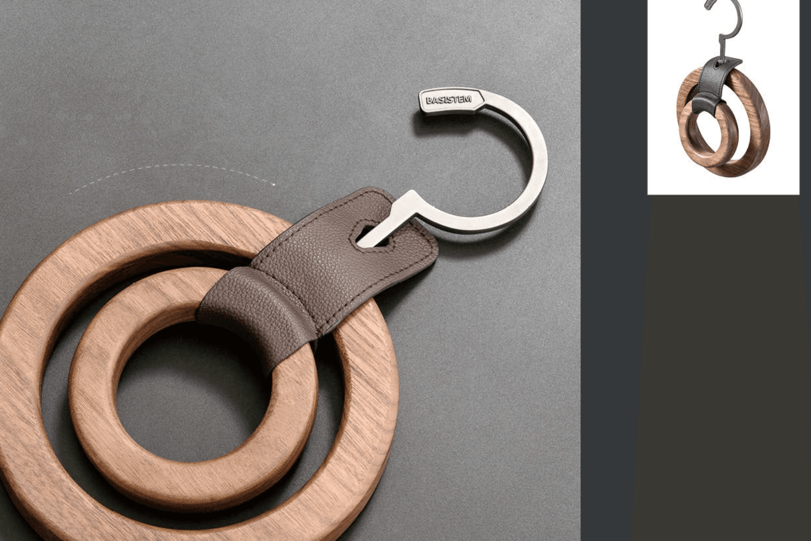 BASISTEM Horgen Dual Ring Scarf Hanger