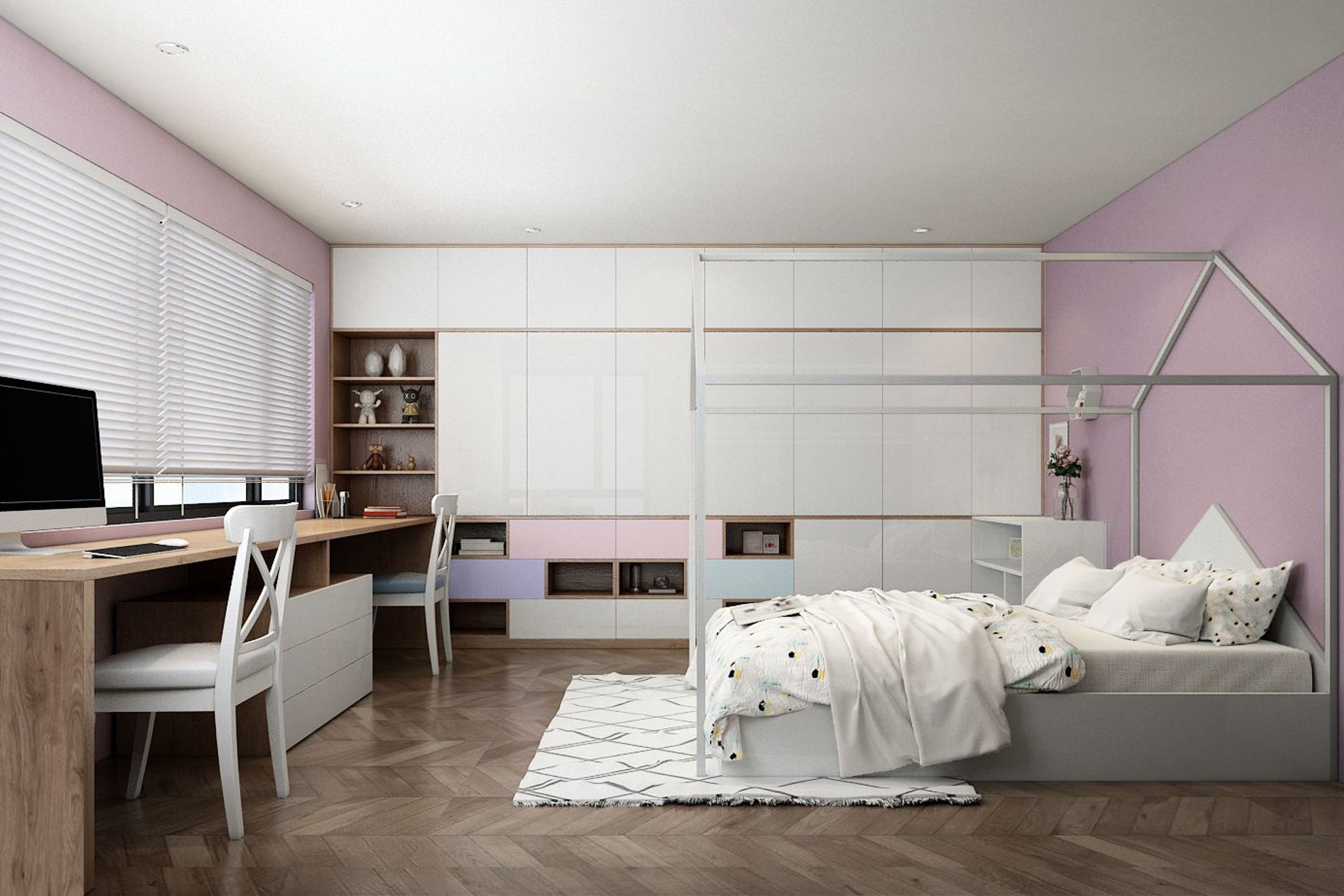 LIGHT Built-In Wardrobe + Study