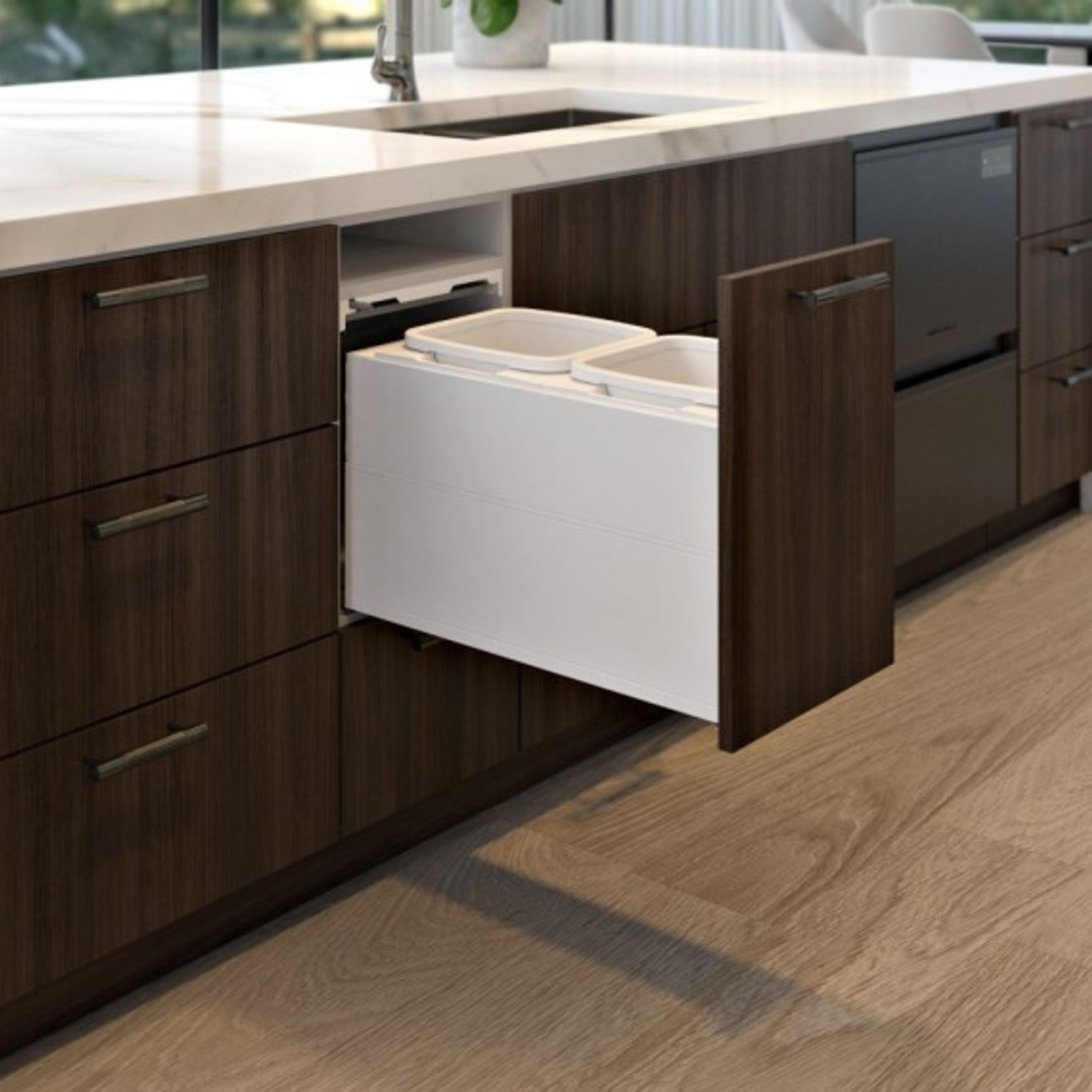 Concelo entro 2x13L for Blum MERIVOBOX 350mm Silk White