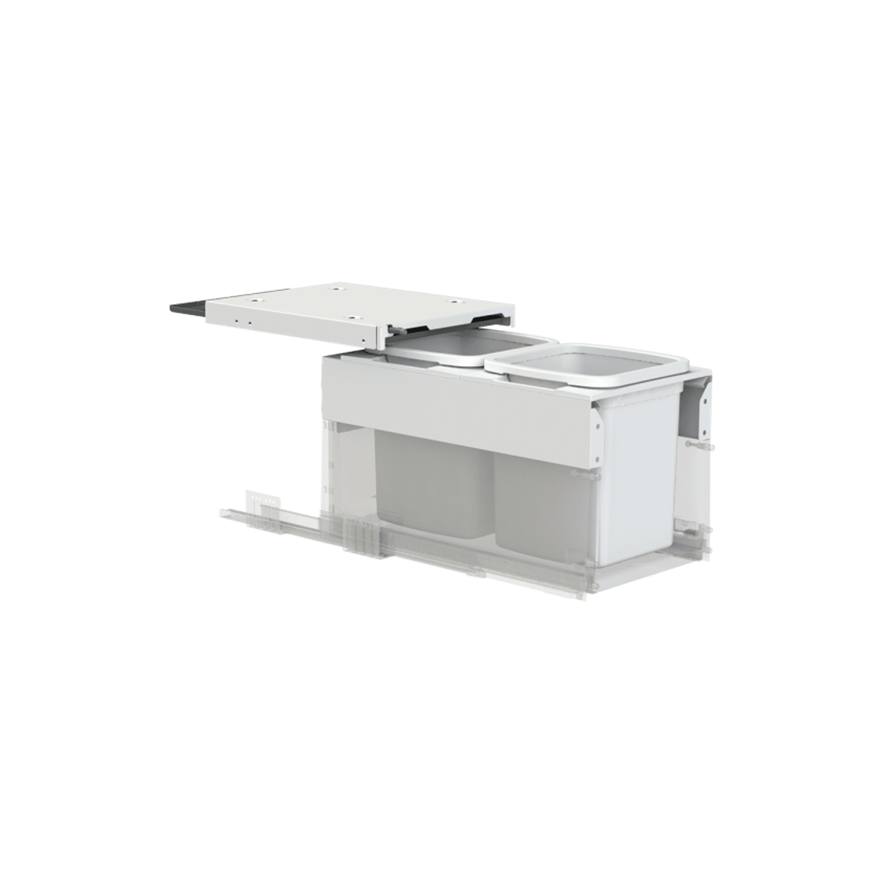 Concelo entro 2x13L for Blum MERIVOBOX 350mm Silk White