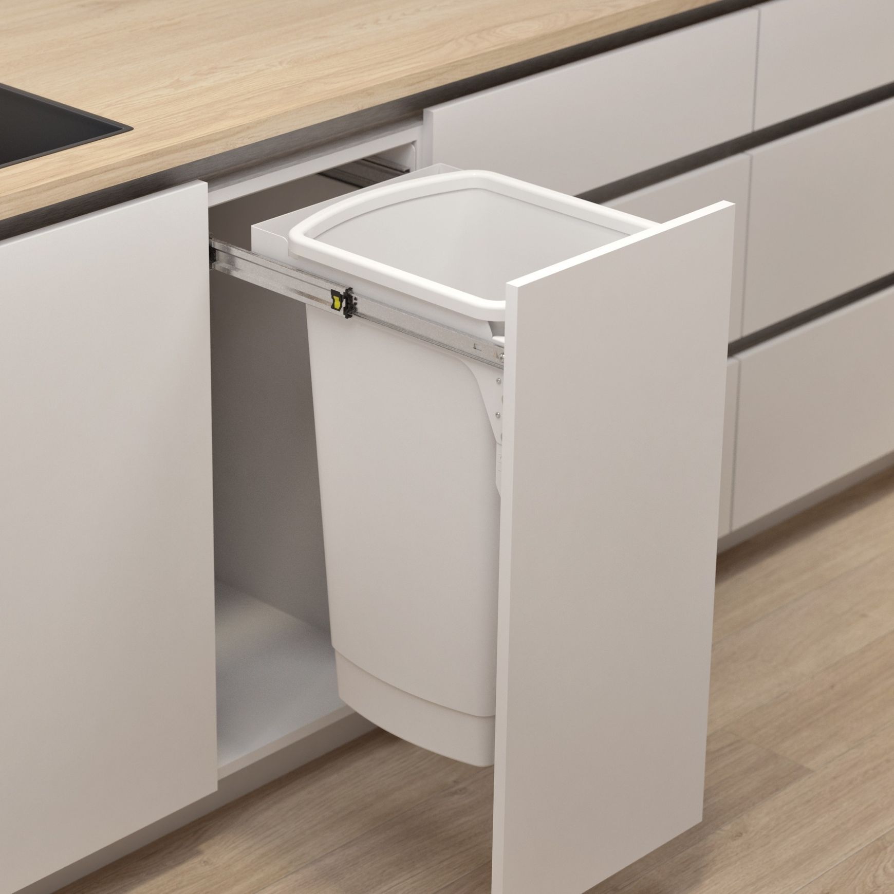 Hideaway Compact 1 x 50L Bucket | Door Pull