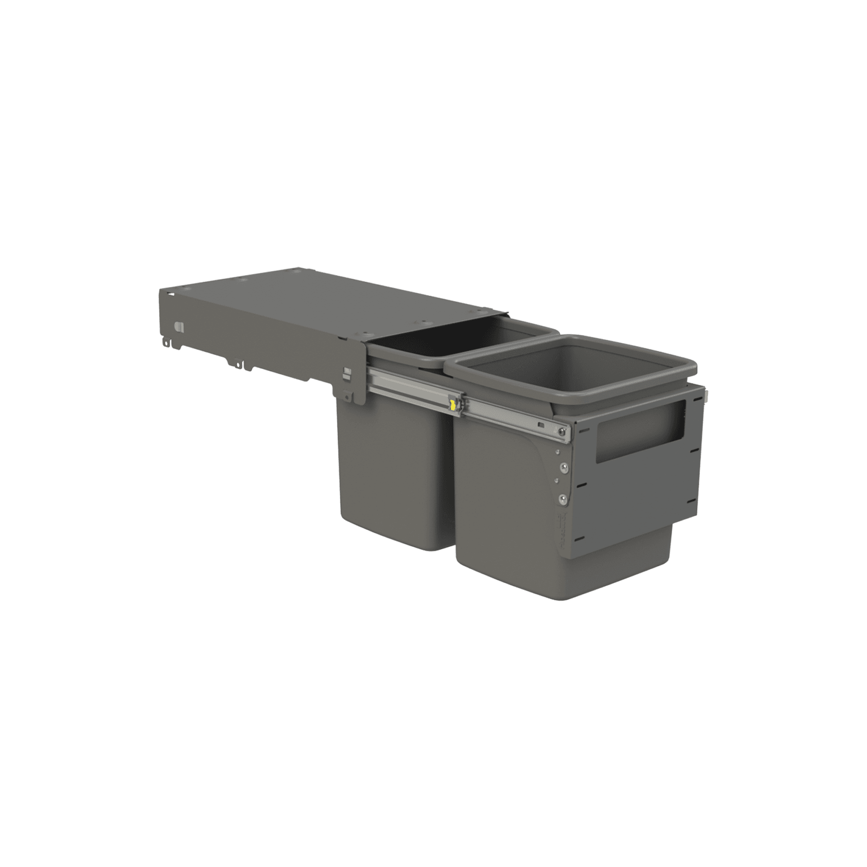 Hideaway Compact Bin 2 x 15L Buckets | Door Pull