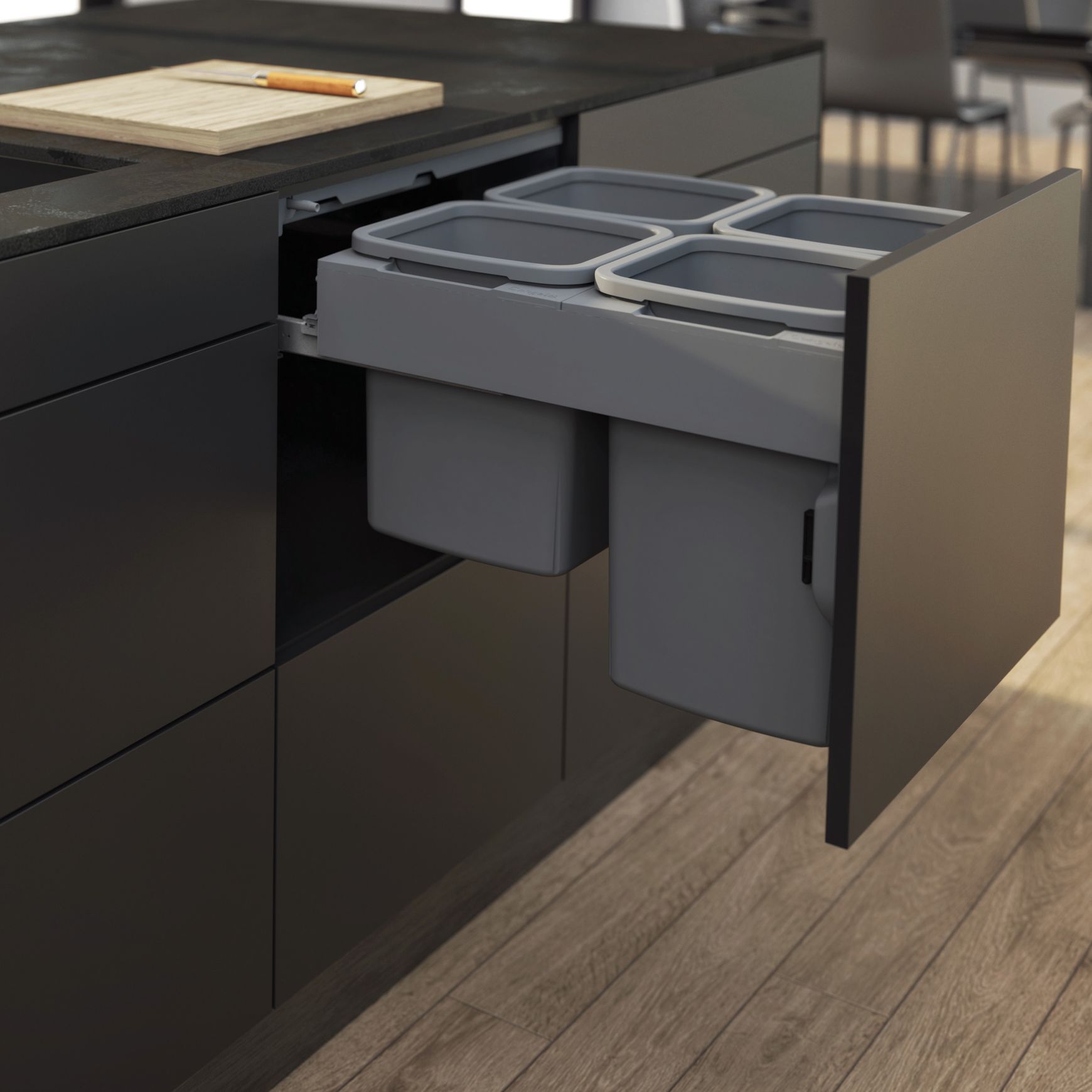 Concelo 4-in-1 Waste + Recycling Bin System