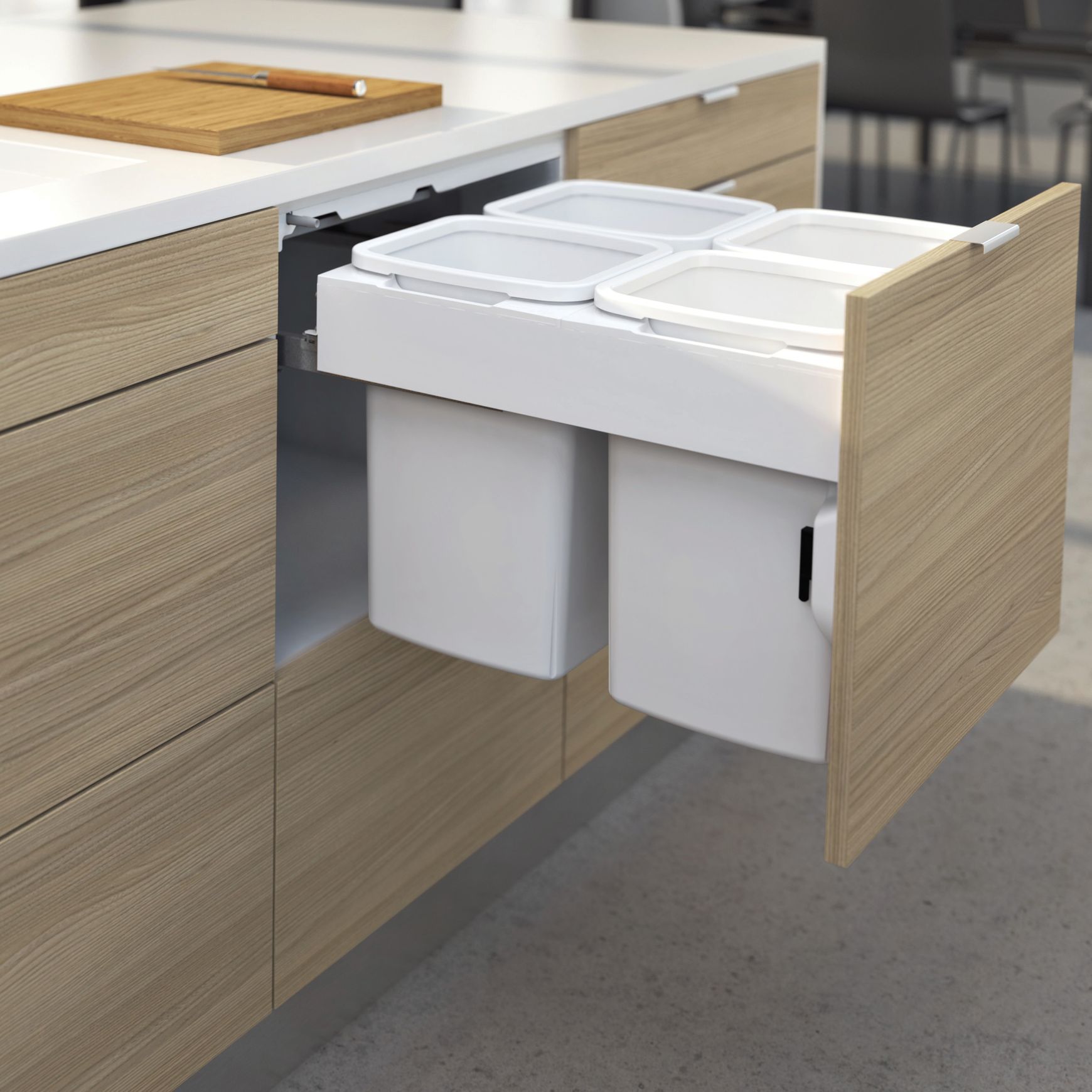 Concelo 4-in-1 Waste + Recycling Bin System