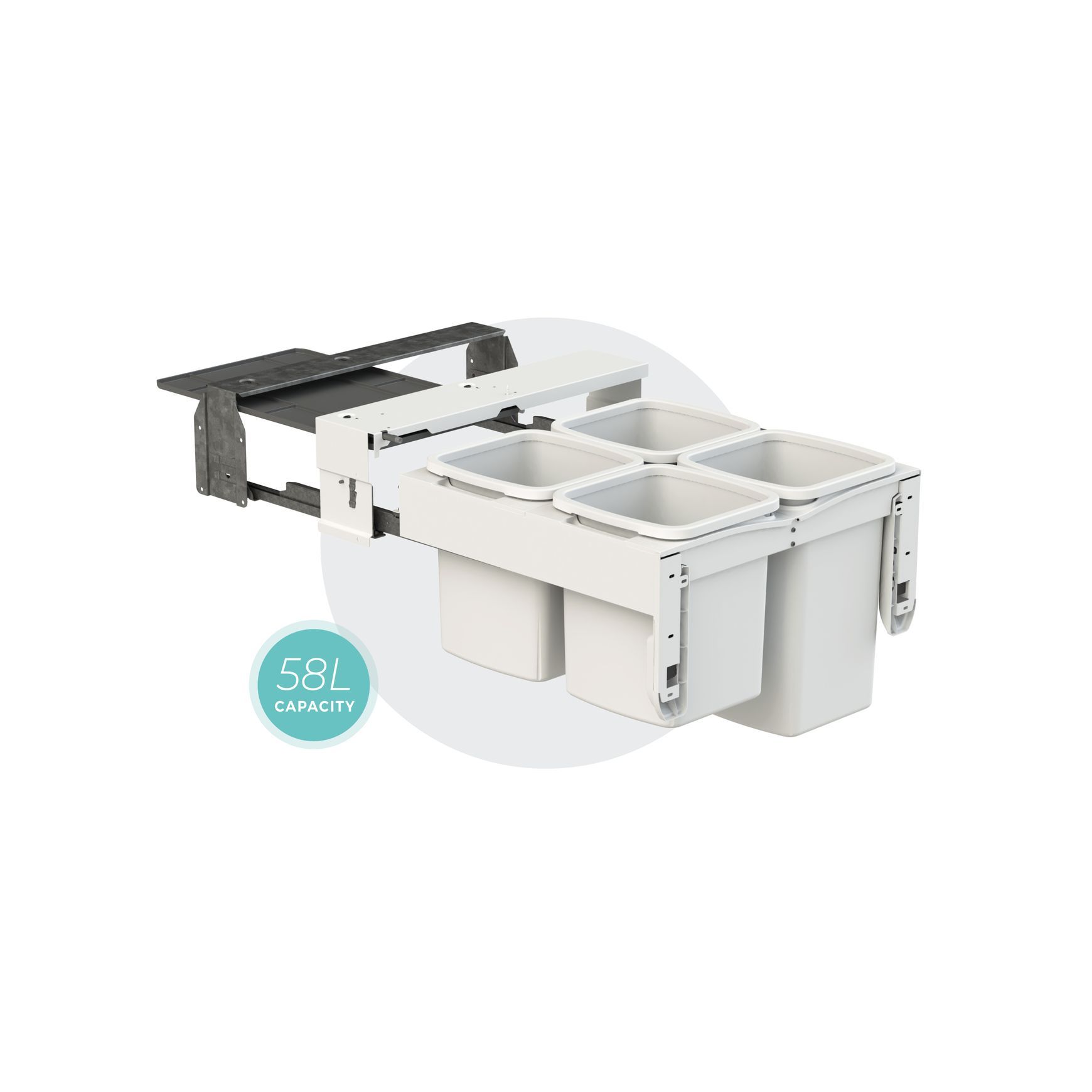 Concelo 4-in-1 Waste + Recycling Bin System