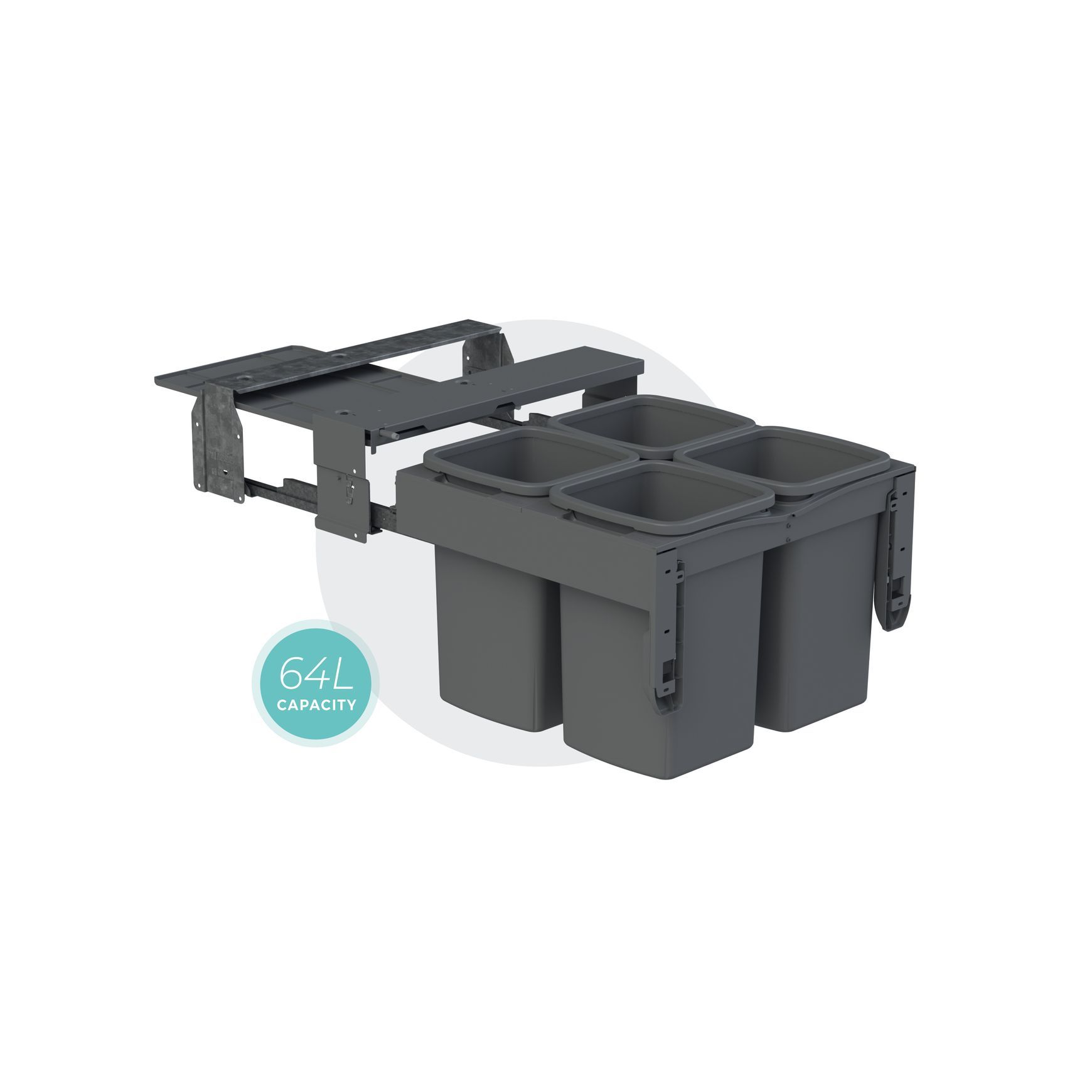 Concelo 4-in-1 Waste + Recycling Bin System