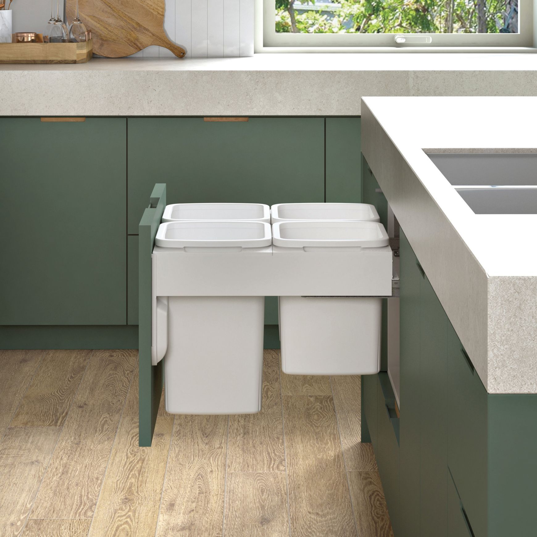 Concelo 4-in-1 Waste + Recycling Bin System - NEW