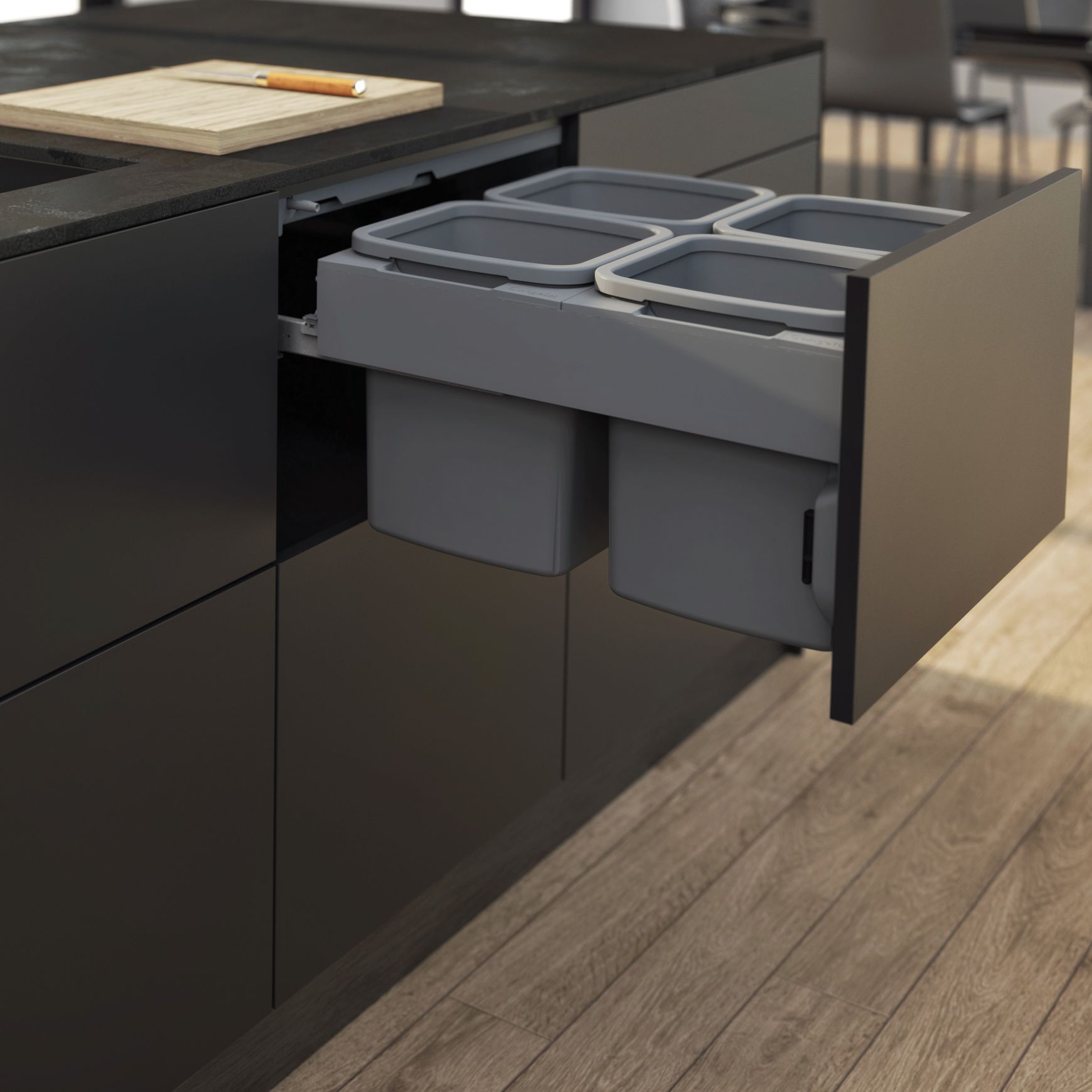 Concelo 4-in-1 Waste + Recycling Bin System