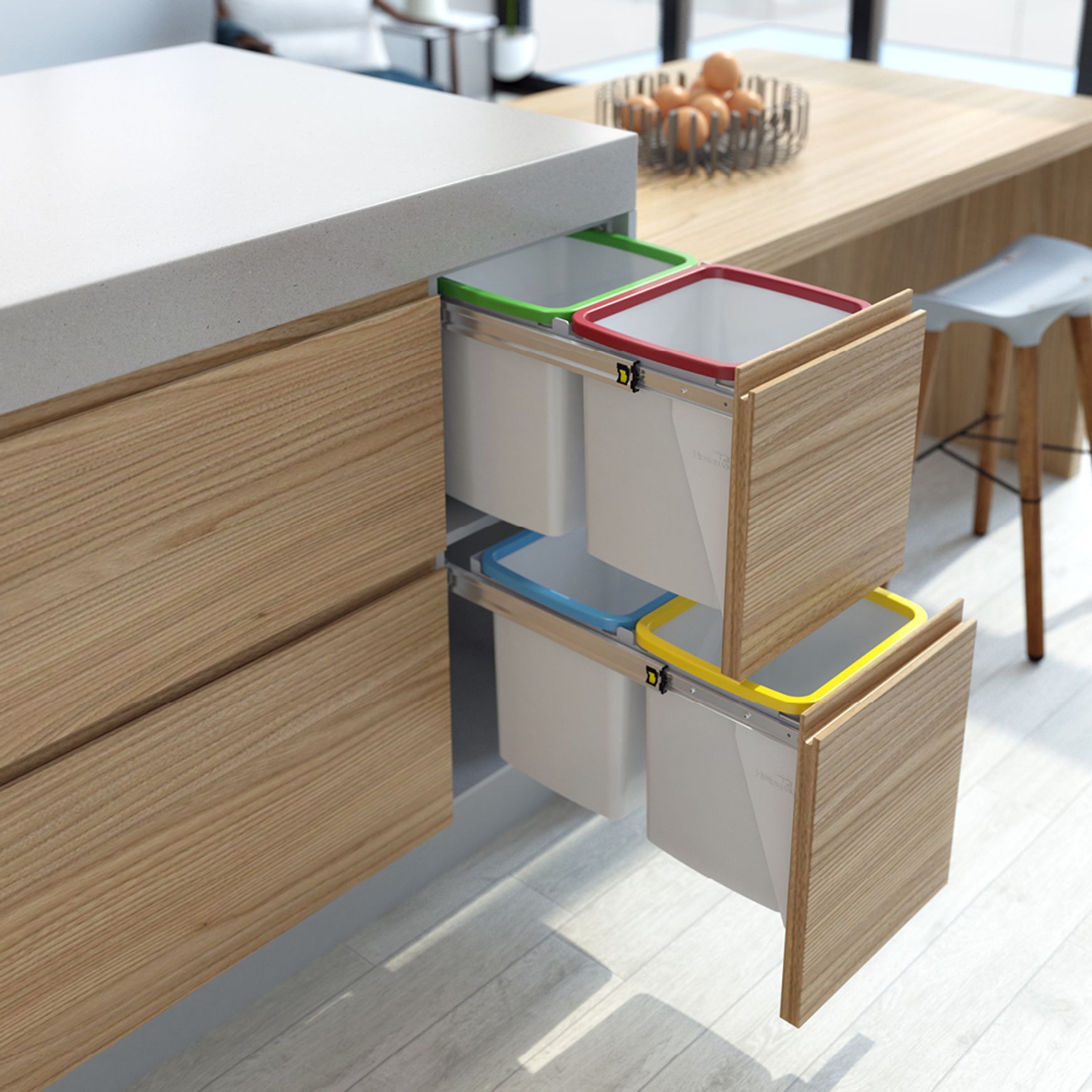 Waste + Recycling at Home | Colour Coded Liner Holders