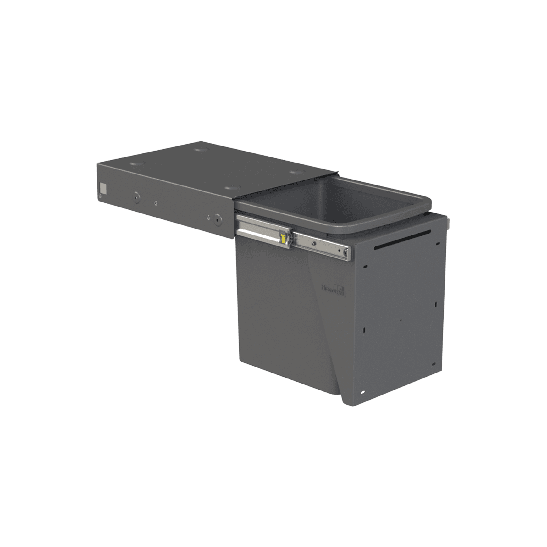 Hideaway Compact 1 x 15L Bucket | Door Pull | Cinder