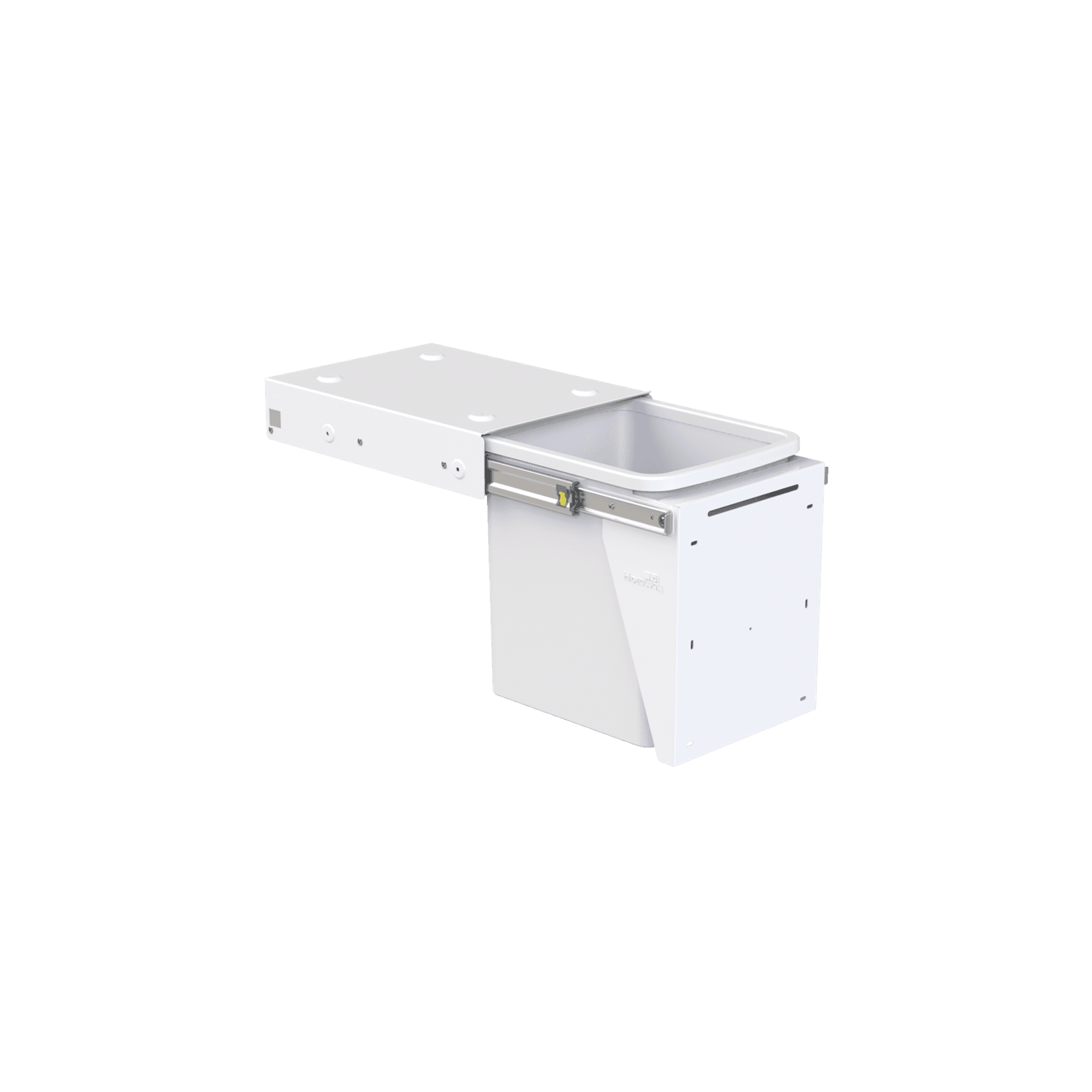 Hideaway Compact 1 x 15L Bucket | Door Pull | White
