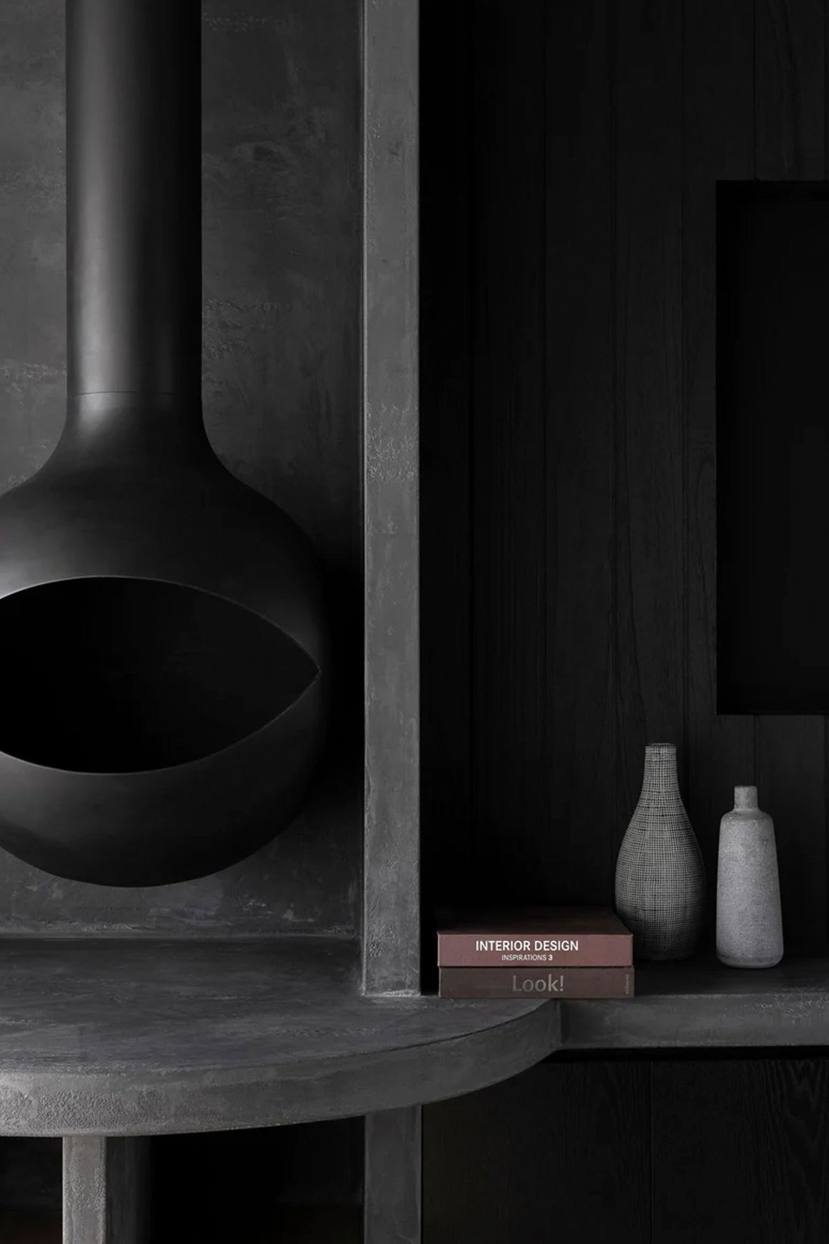 Zen Occhio Wood Burning Suspended Fireplace
