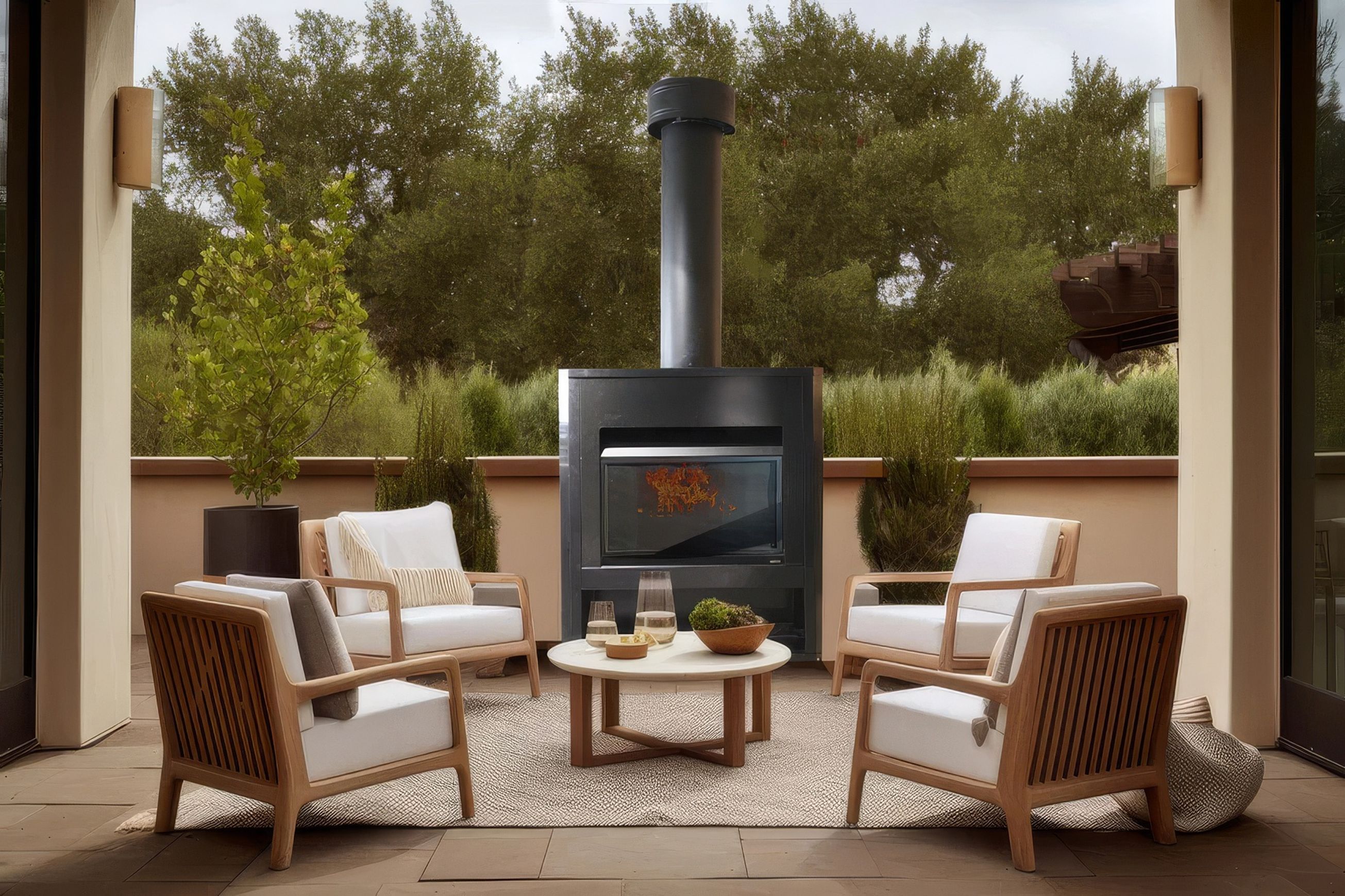 Jetmaster Alfresco 850 Outdoor Wood Fireplace