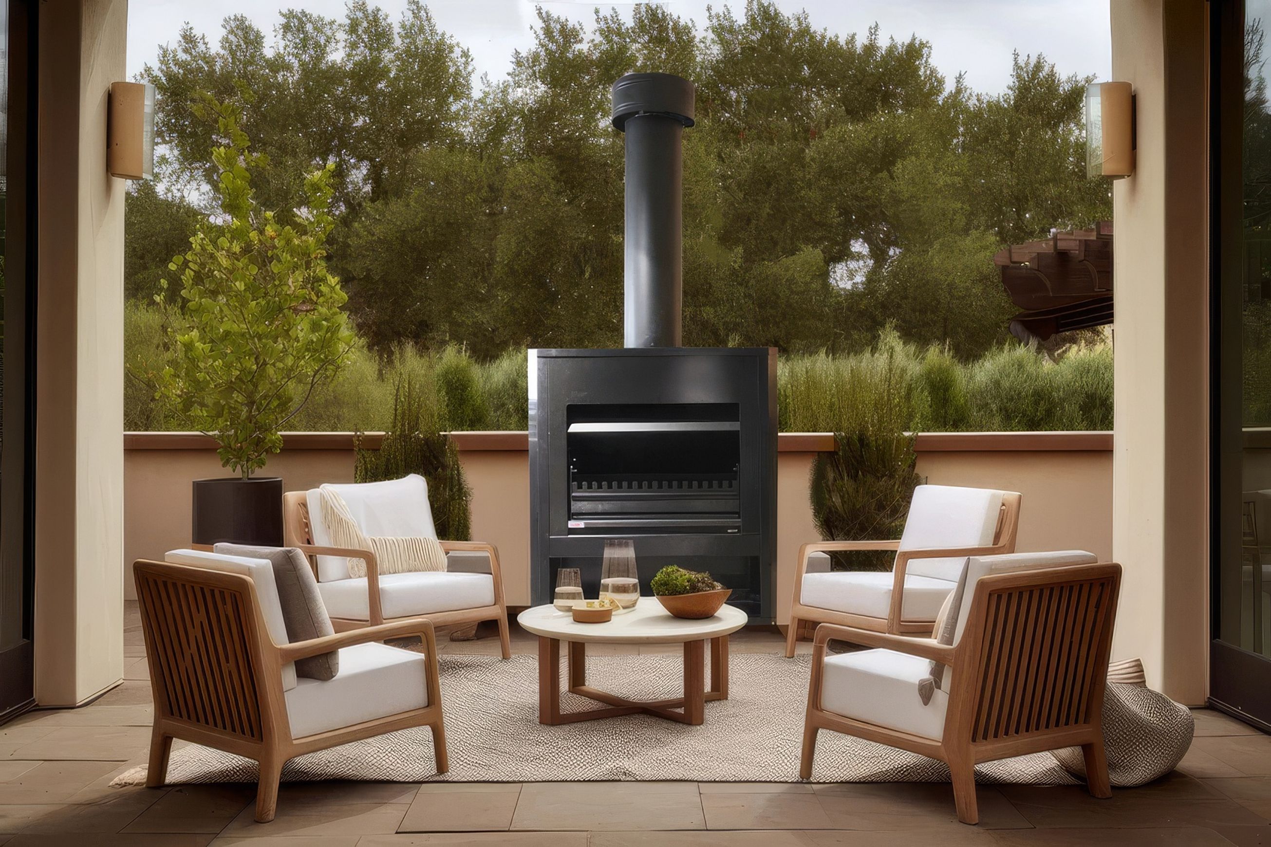 Jetmaster Alfresco 850 Outdoor Wood Fireplace