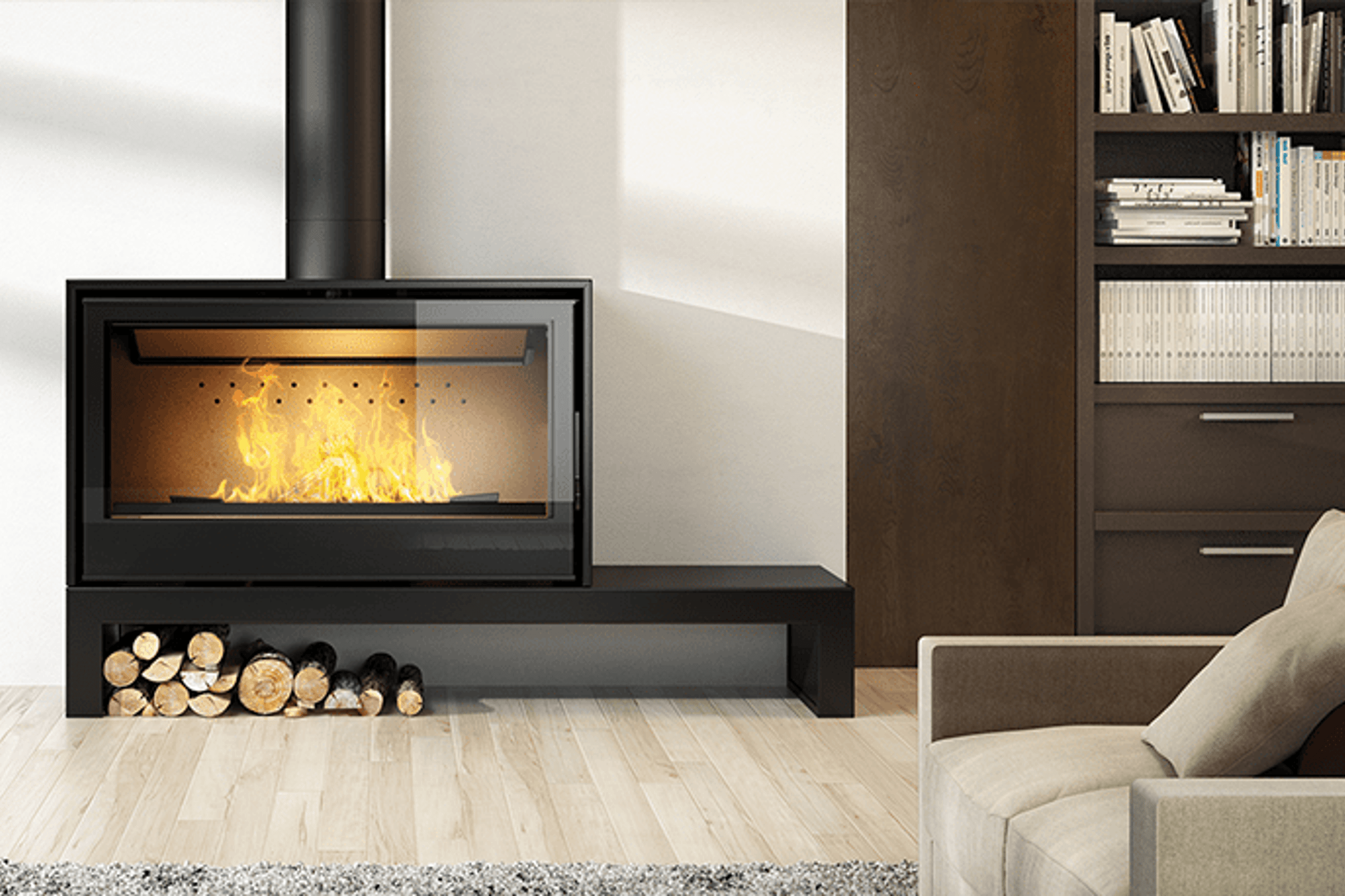 Axis L1000 Freestanding Wood Fireplace