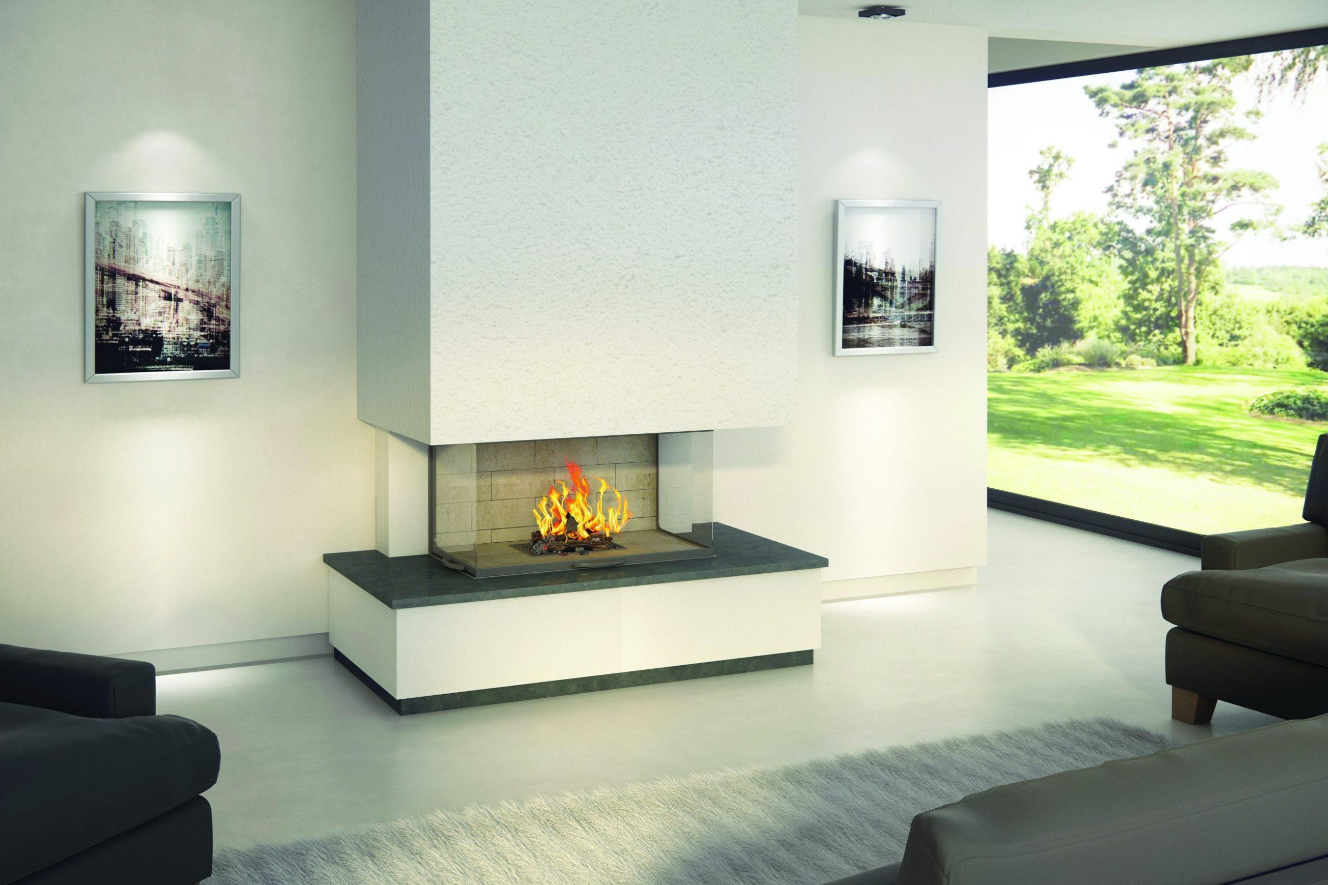 Axis H1200 3V 3 Sided Wood Fireplace