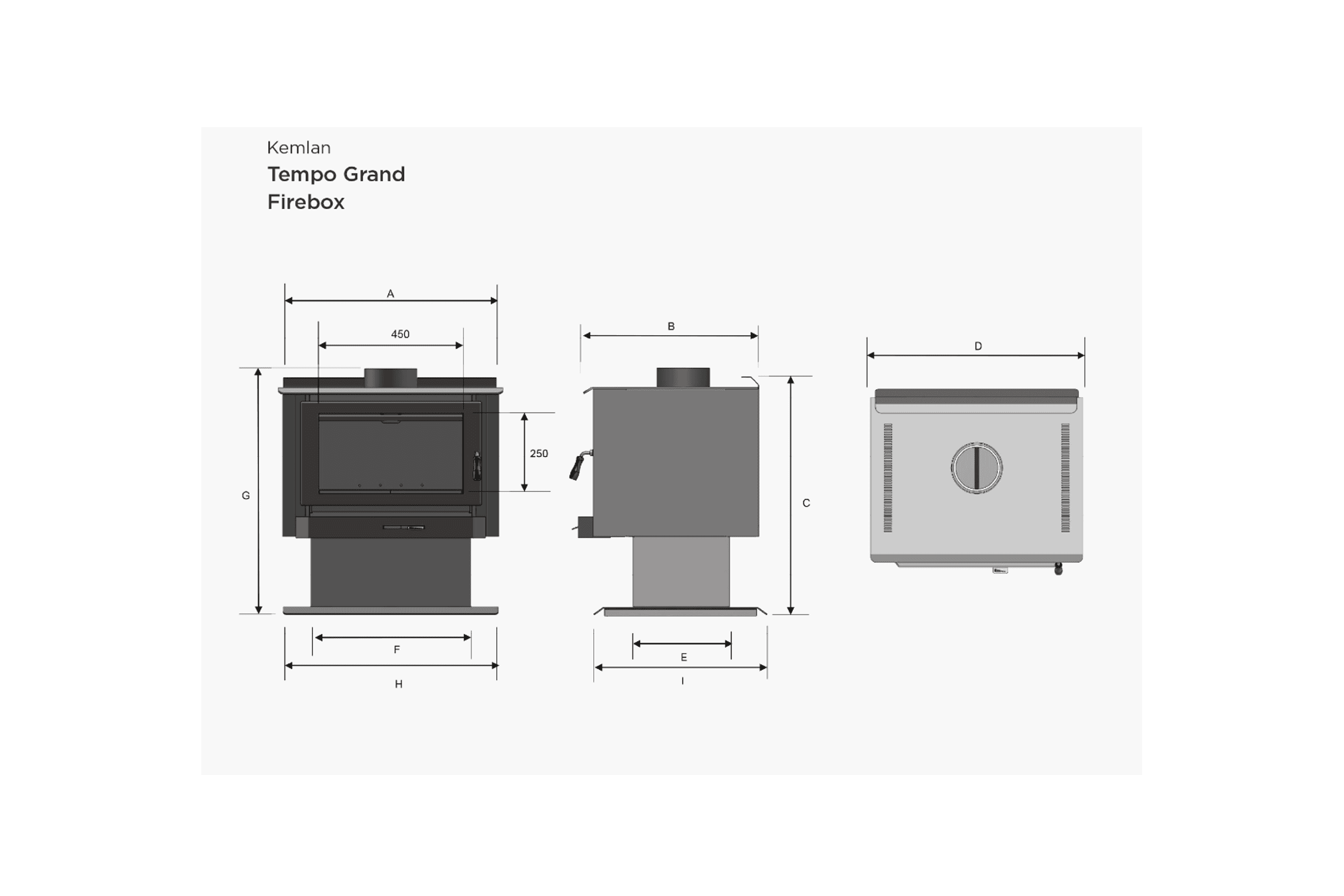 Kemlan Tempo Grand Rural Wood Fireplace