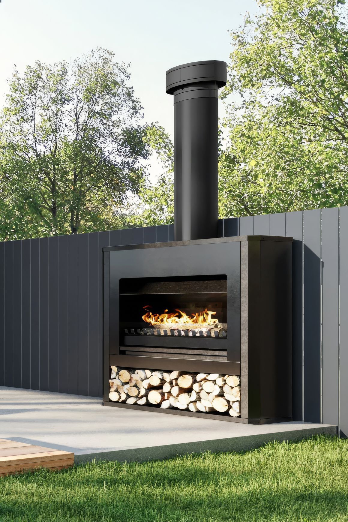 Jetmaster Alfresco 850 Outdoor Wood Fireplace