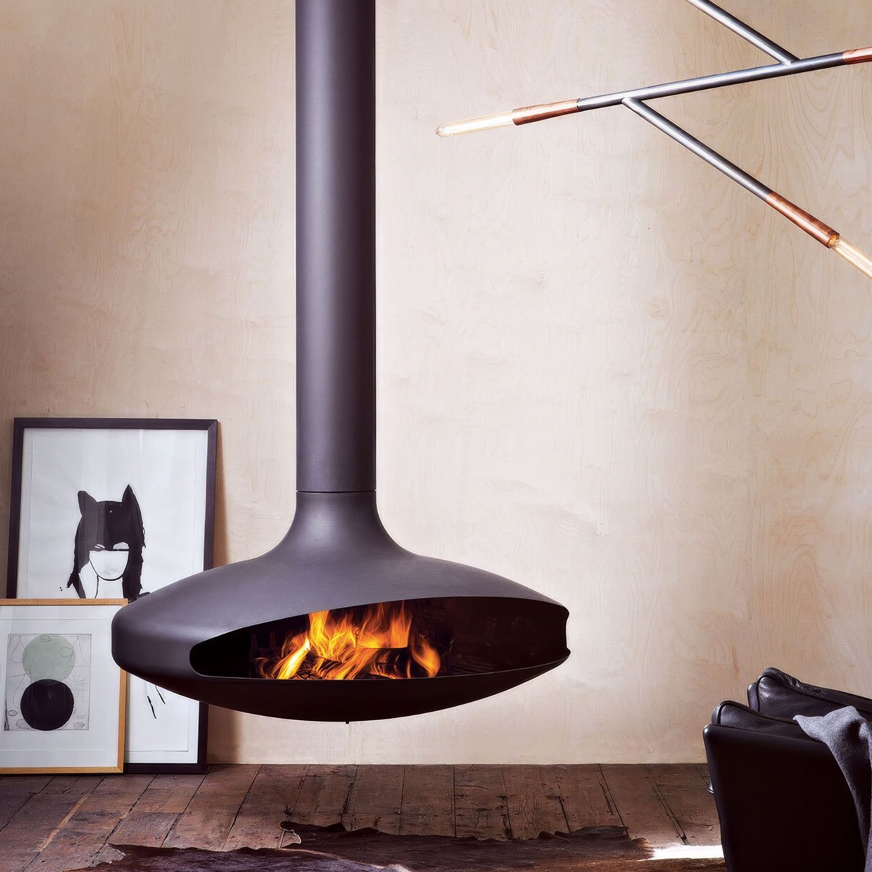 Gyrofocus Suspended Fireplace