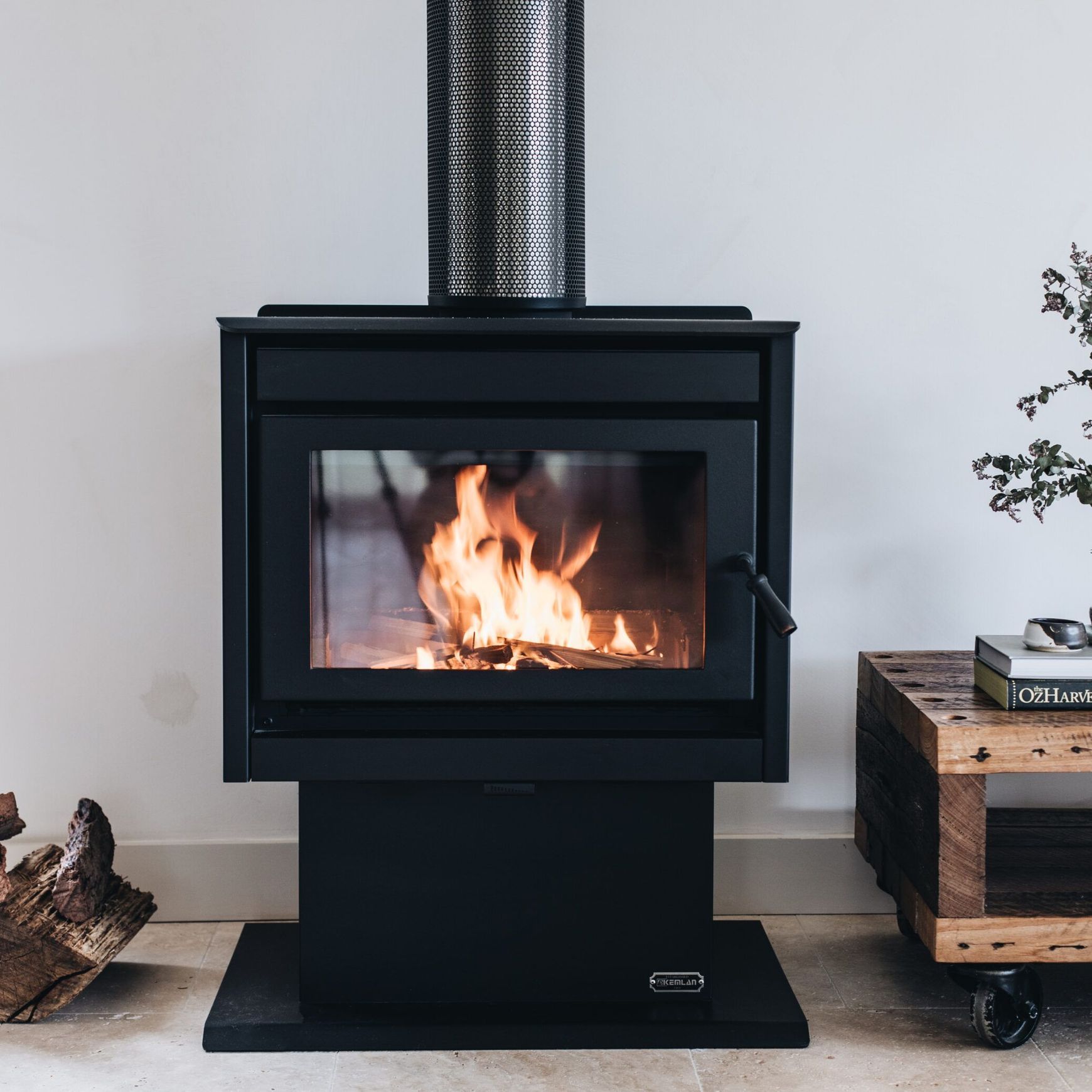 Kemlan Super Nova Freestanding Rural Wood Fireplace