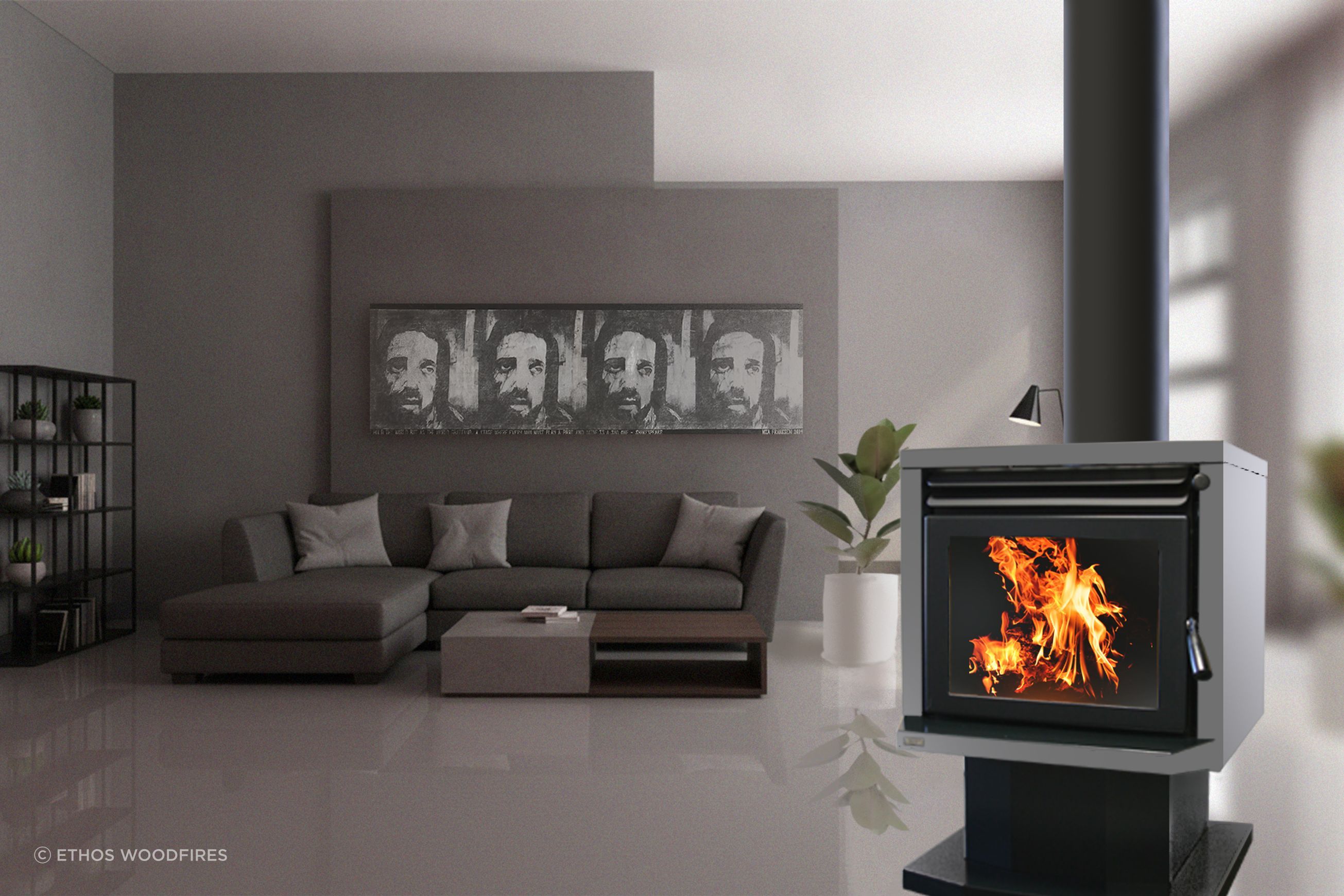 Genesis Freestanding Fire