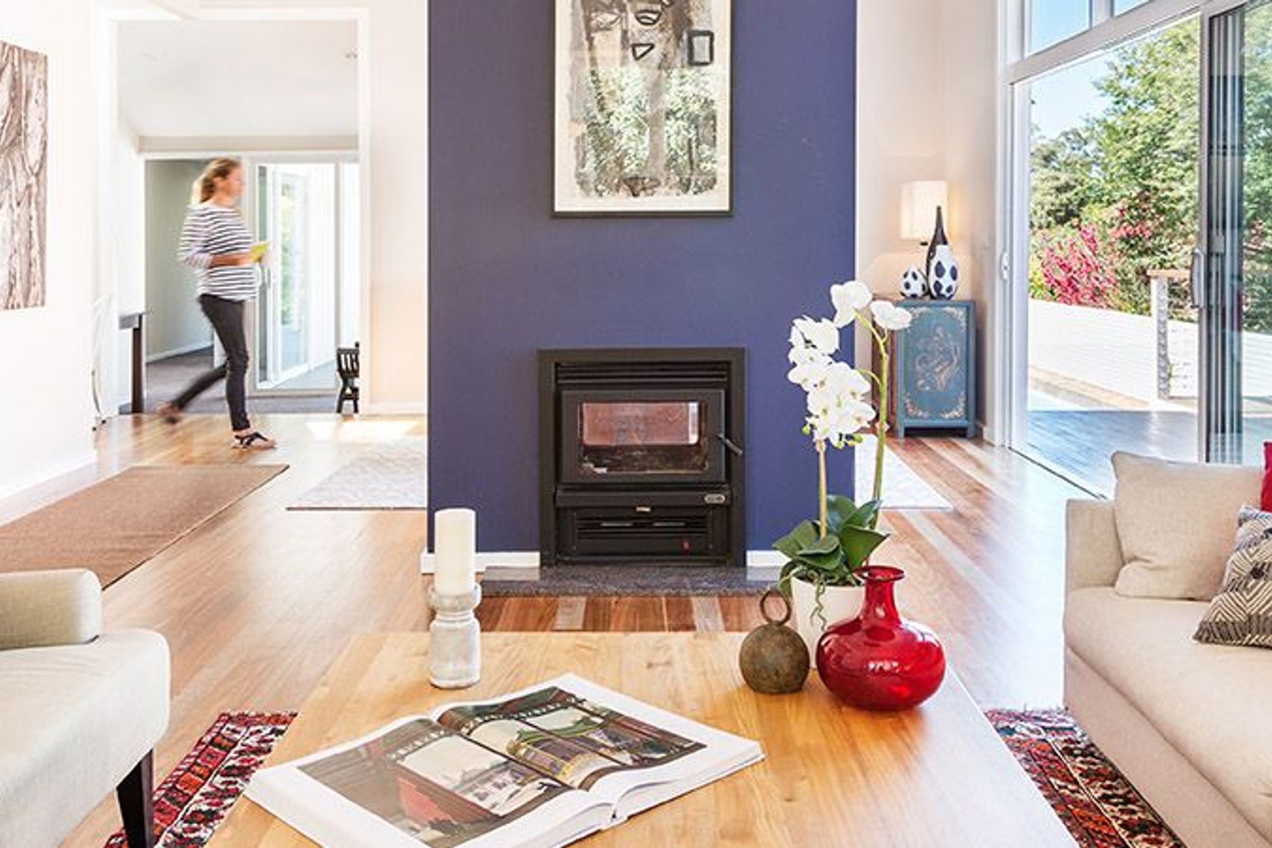 Kemlan Coupe Inbuilt Double Sided Rural Wood Fireplace