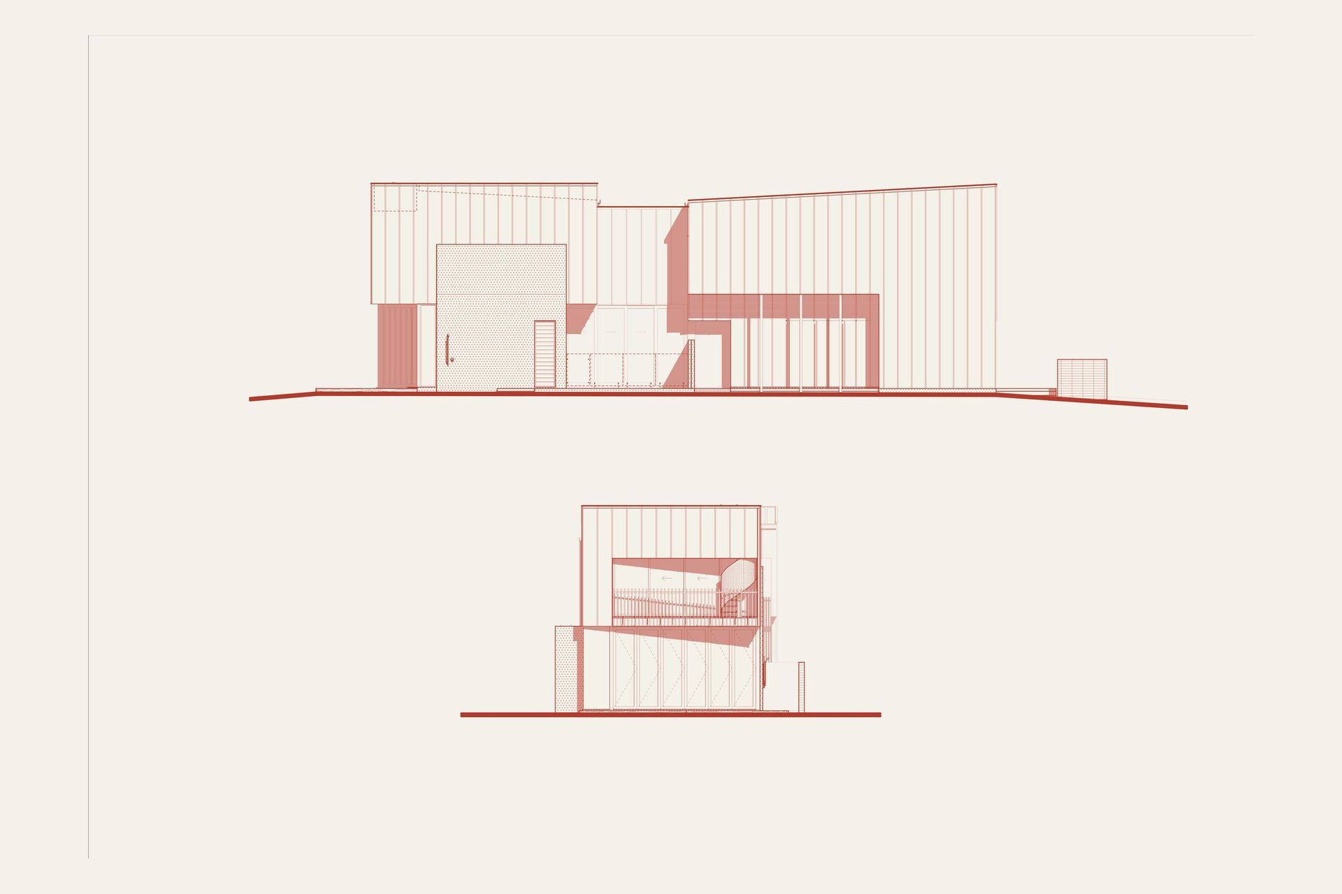 Viner Residence - Elevation. Elevation drawings of the home.