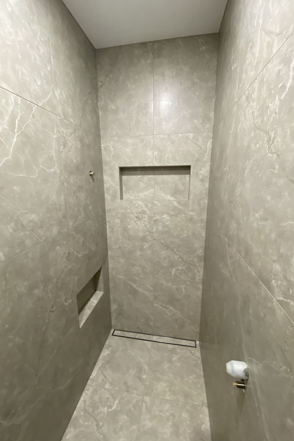 Tiled shower
