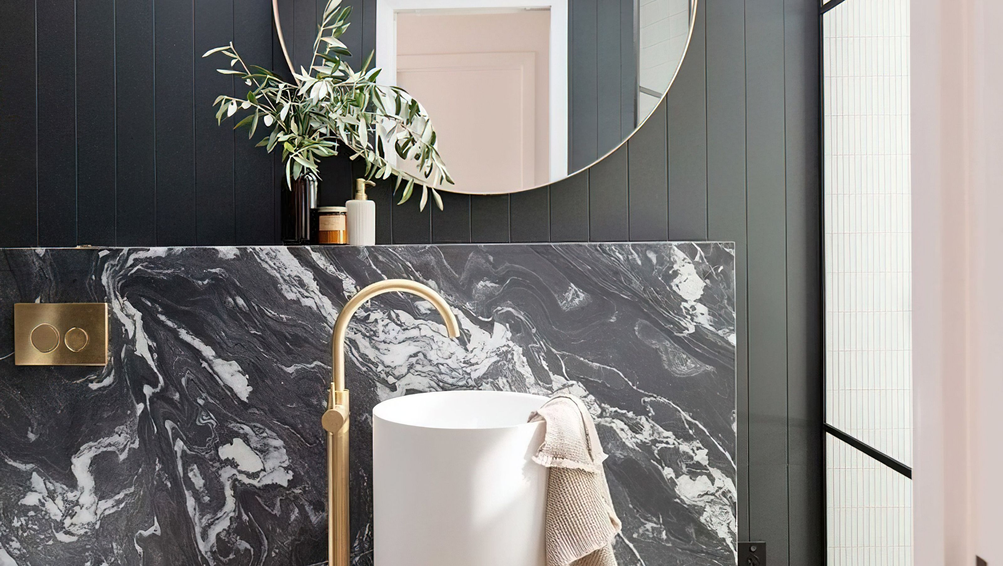 Suede & Stone Bathroom