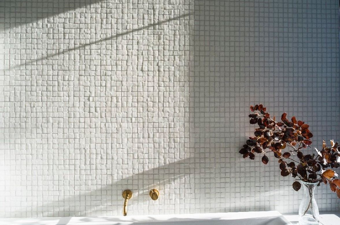 White on white - family bathroom renovation