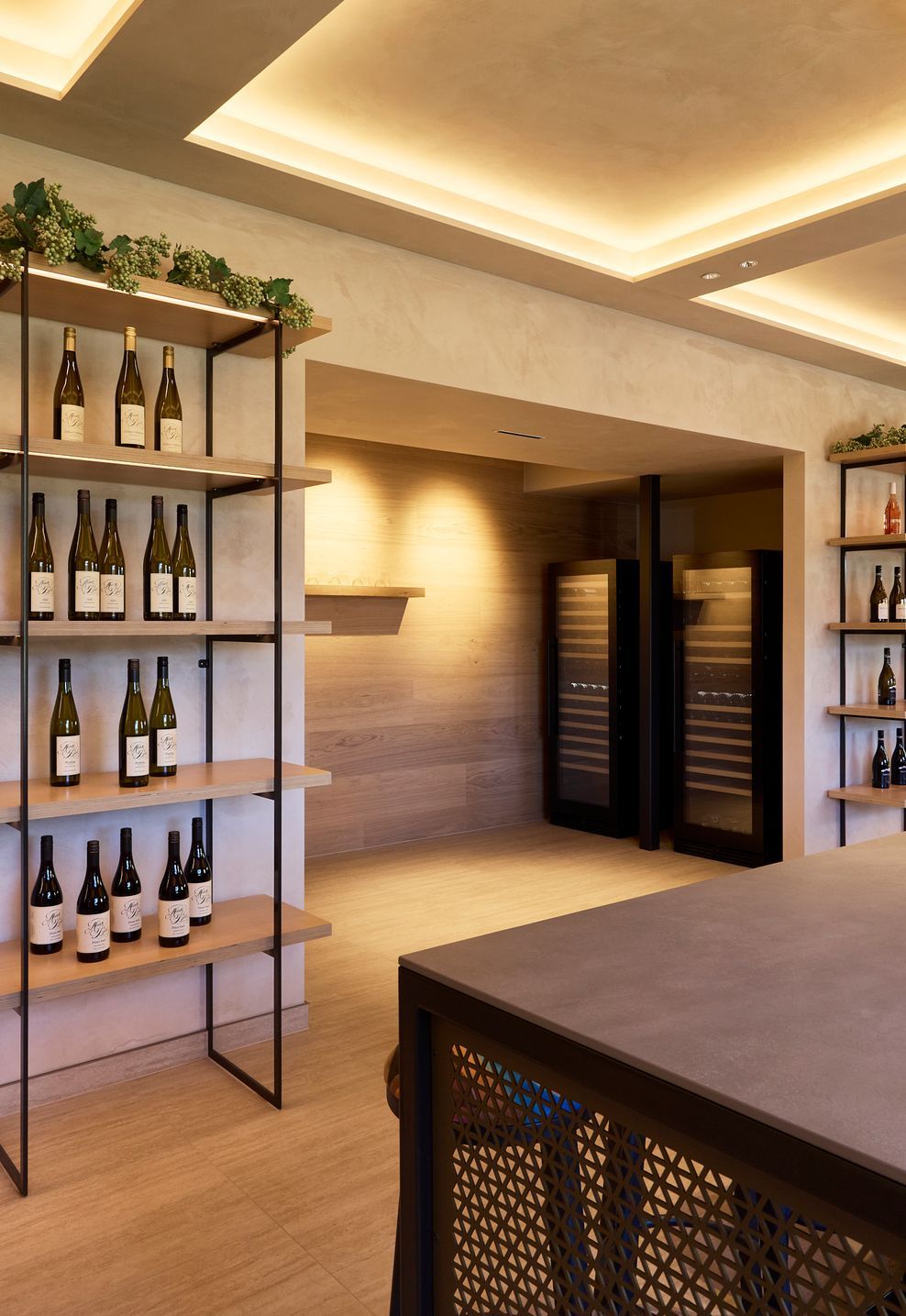 BJELIN Hardened Oak on the Tasting Room Walls