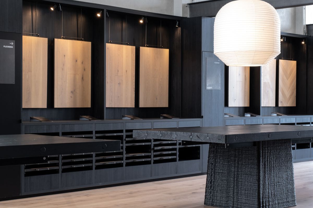 Woodgrain HPL in Forte's showroom