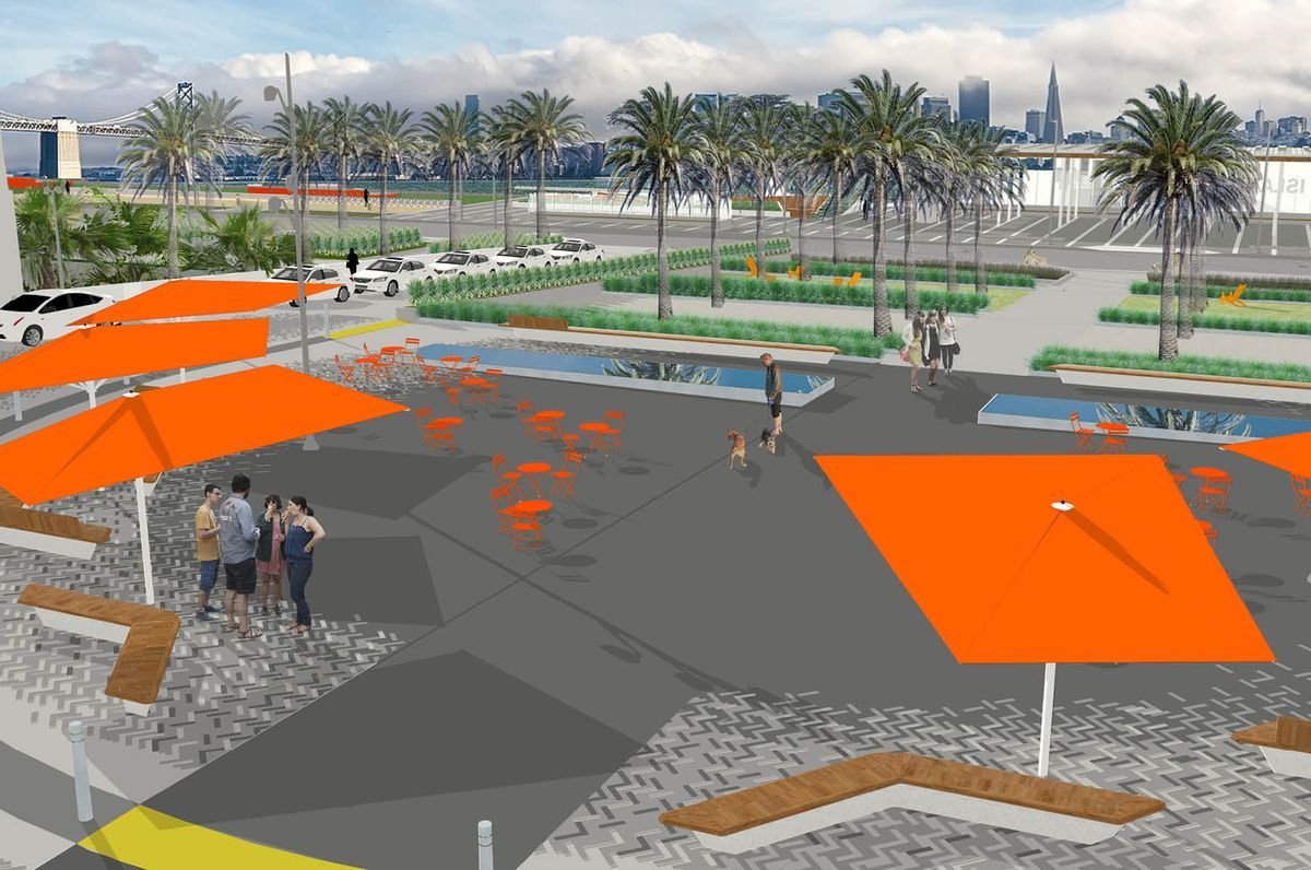 Gathering space for a new community | Treasure Island Plazas