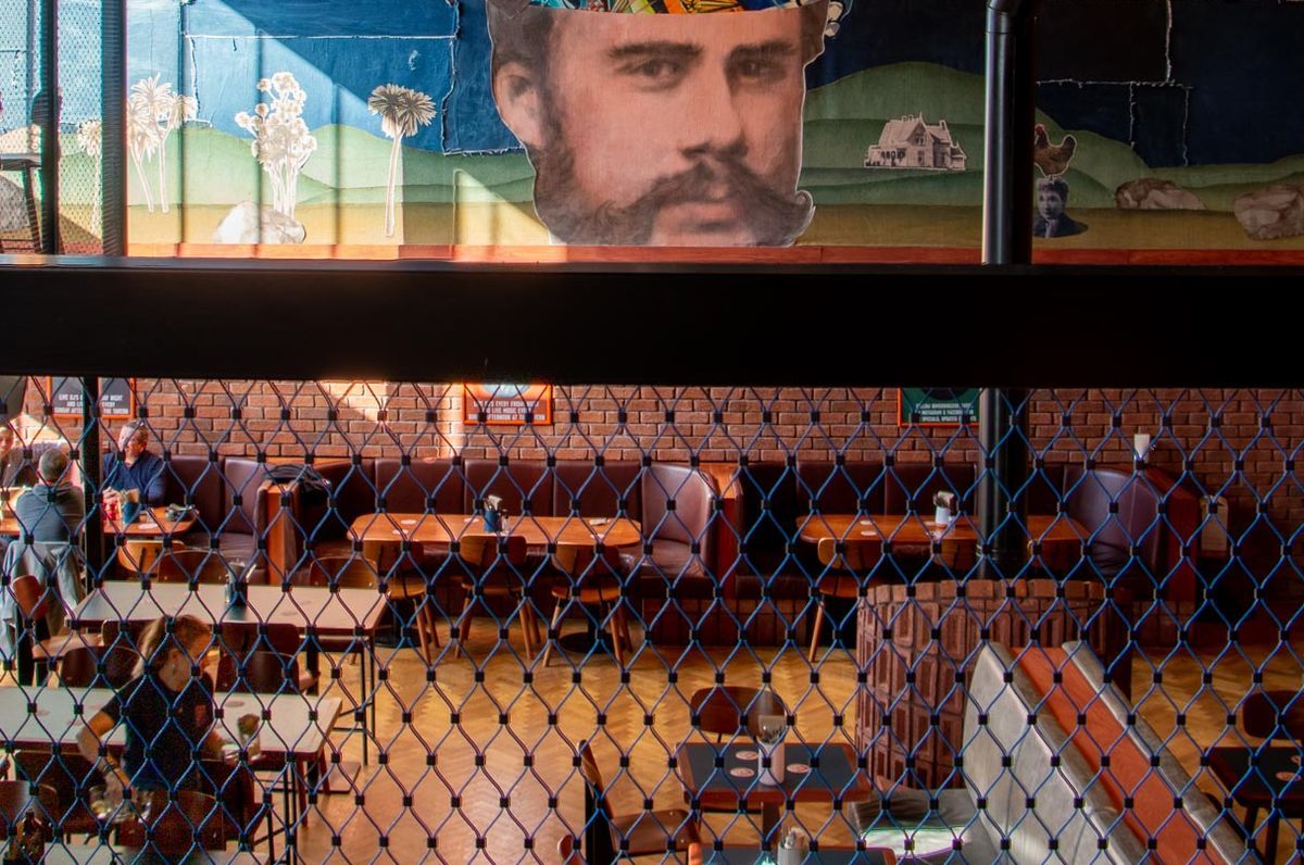 Morningside Tavern - balustrades and mesh ceiling feature