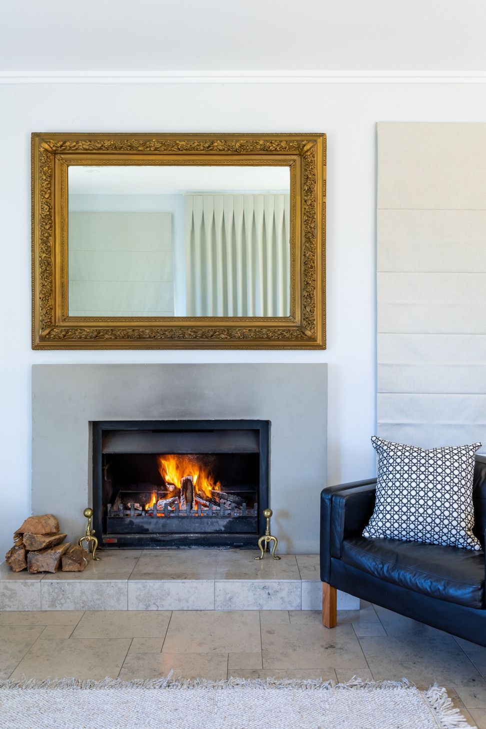 Warm and balance have made this family living room a favourite space to relax