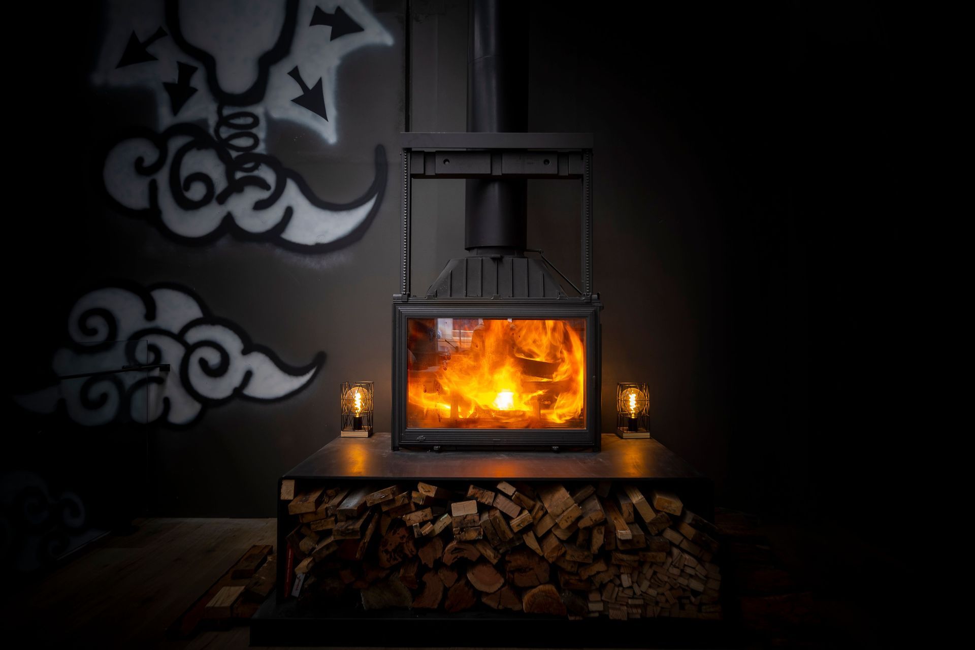 Seguin Super 9; the focal point of relaxation and warmth in this Private Boxing Club