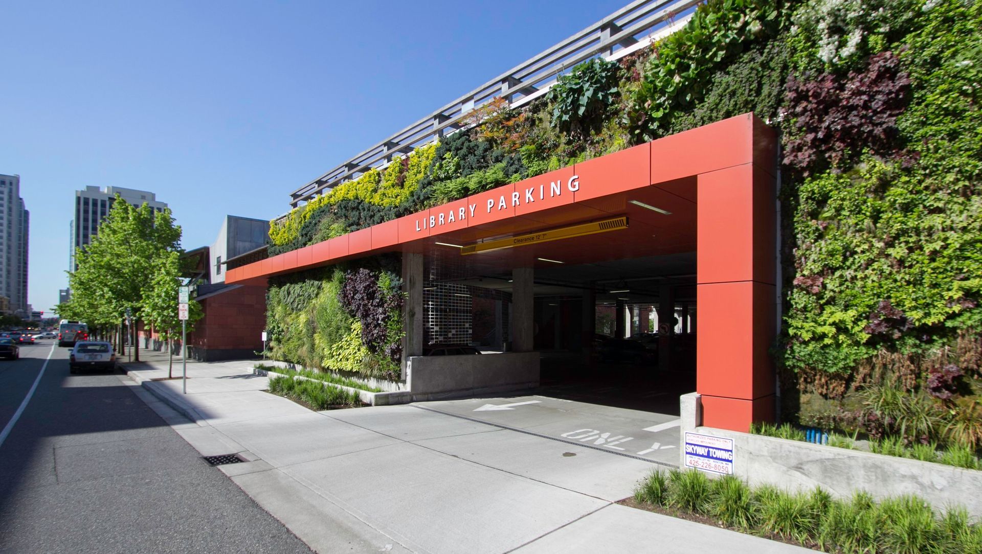 Bellevue Library Parking Garage banner
