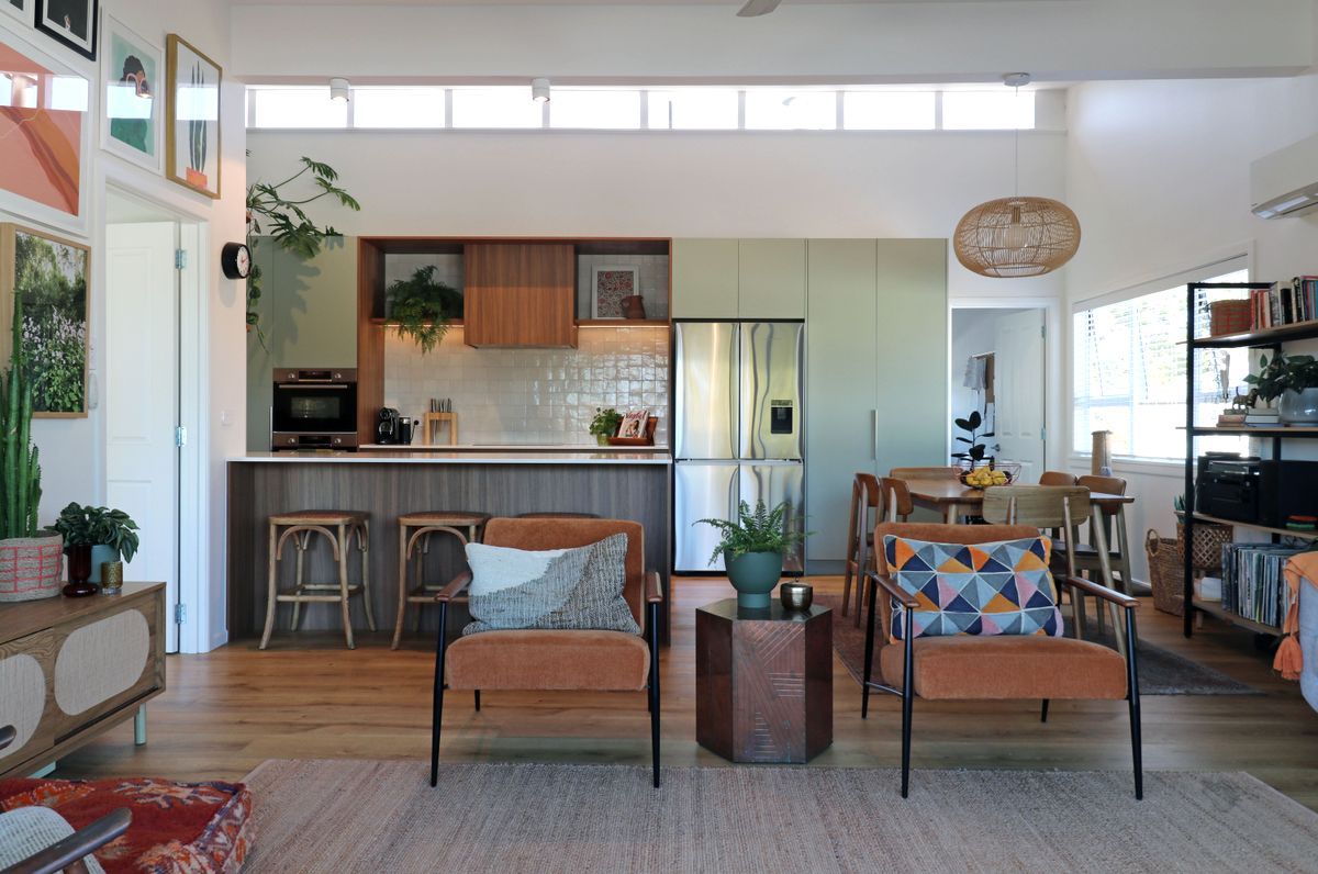 Family-Centric Renovation with Sage Green and Woodgrain