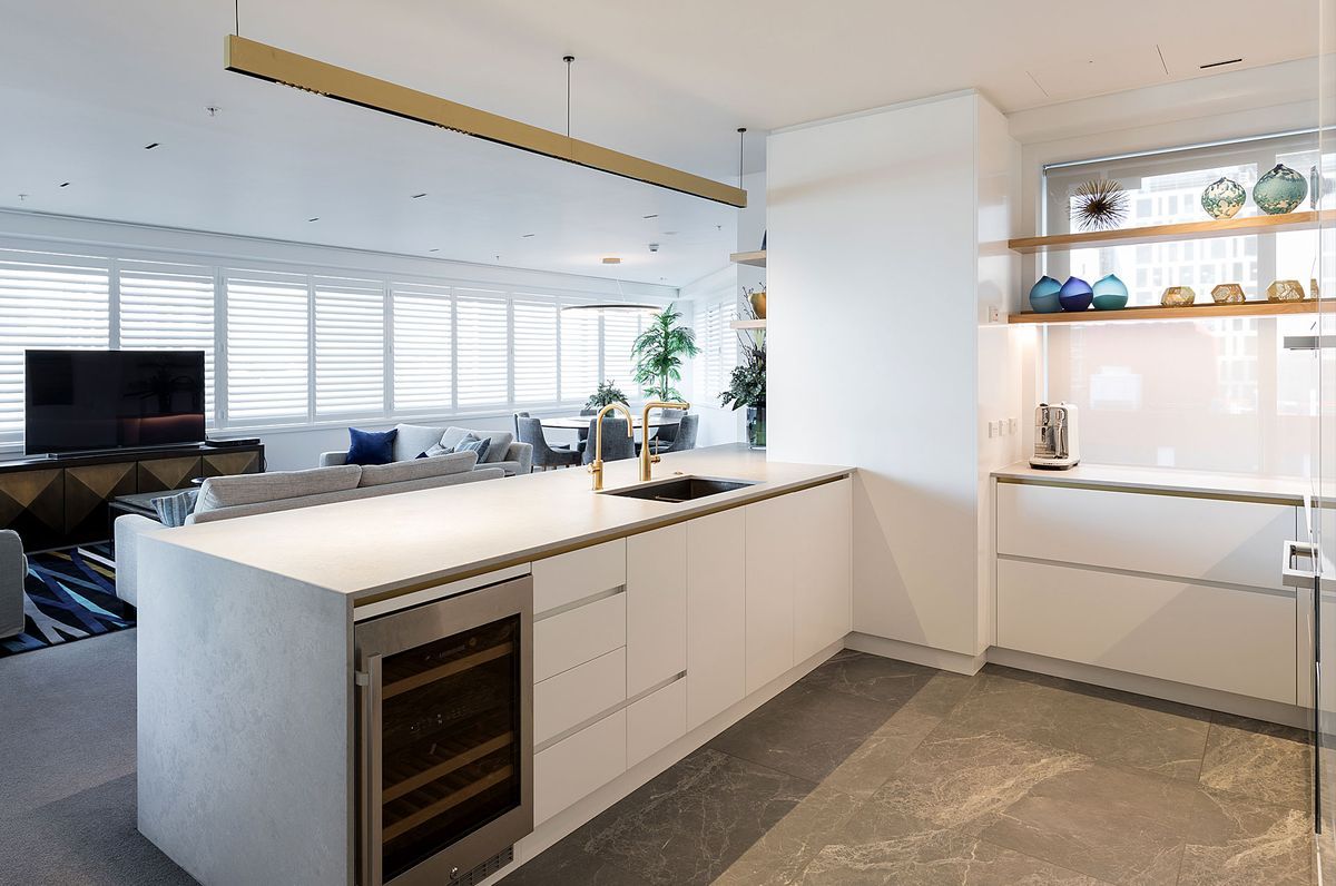 City apartment kitchen