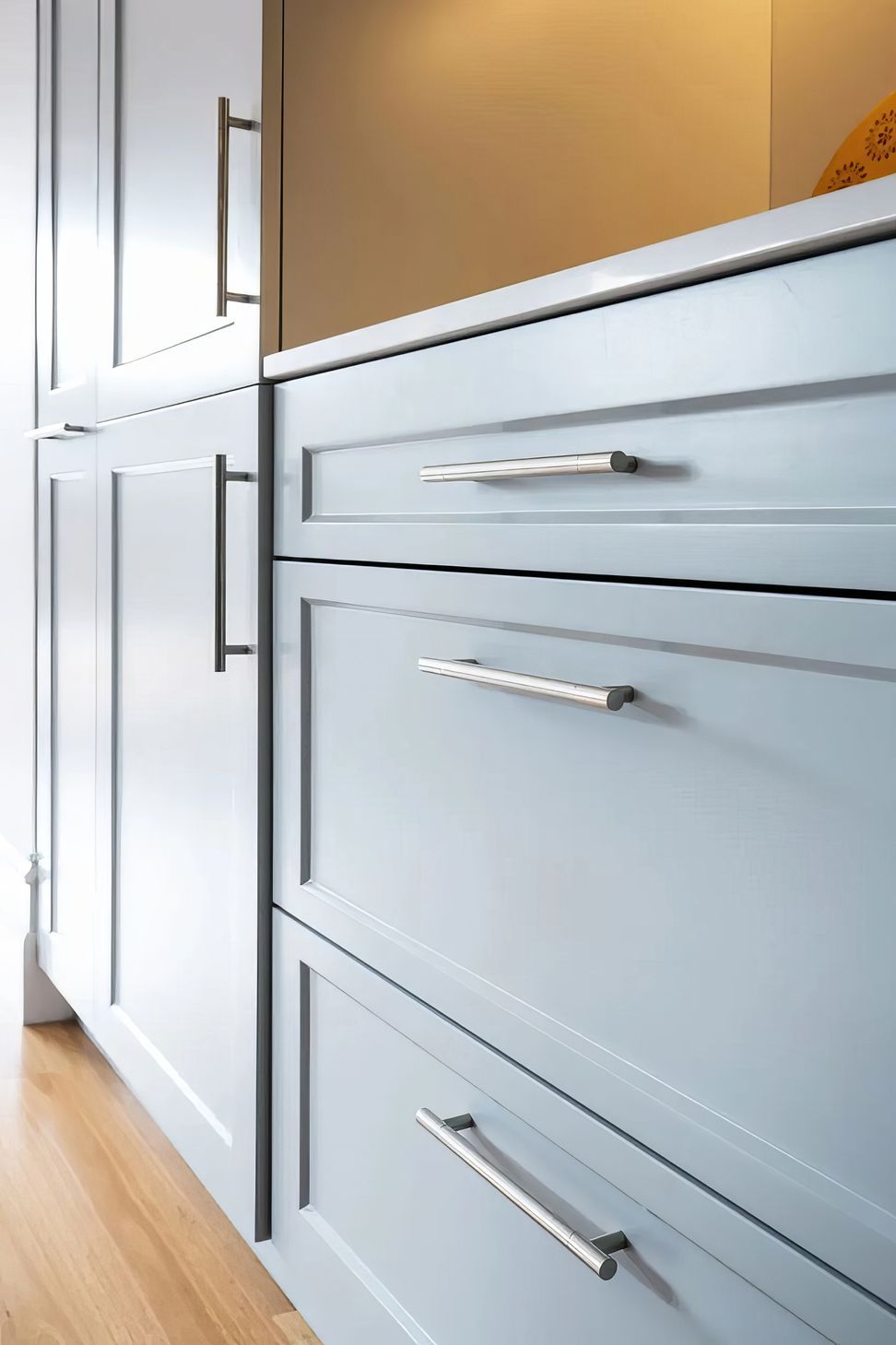 Subtle Cool Grey Cabinetry