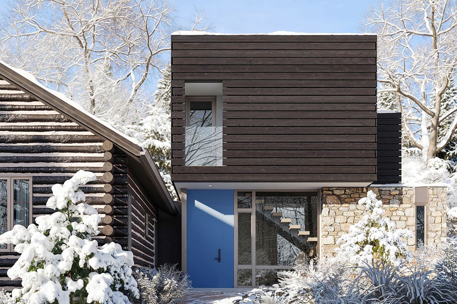 trimmer-road-entry-court-stone-moden-cabin-snow.jpg