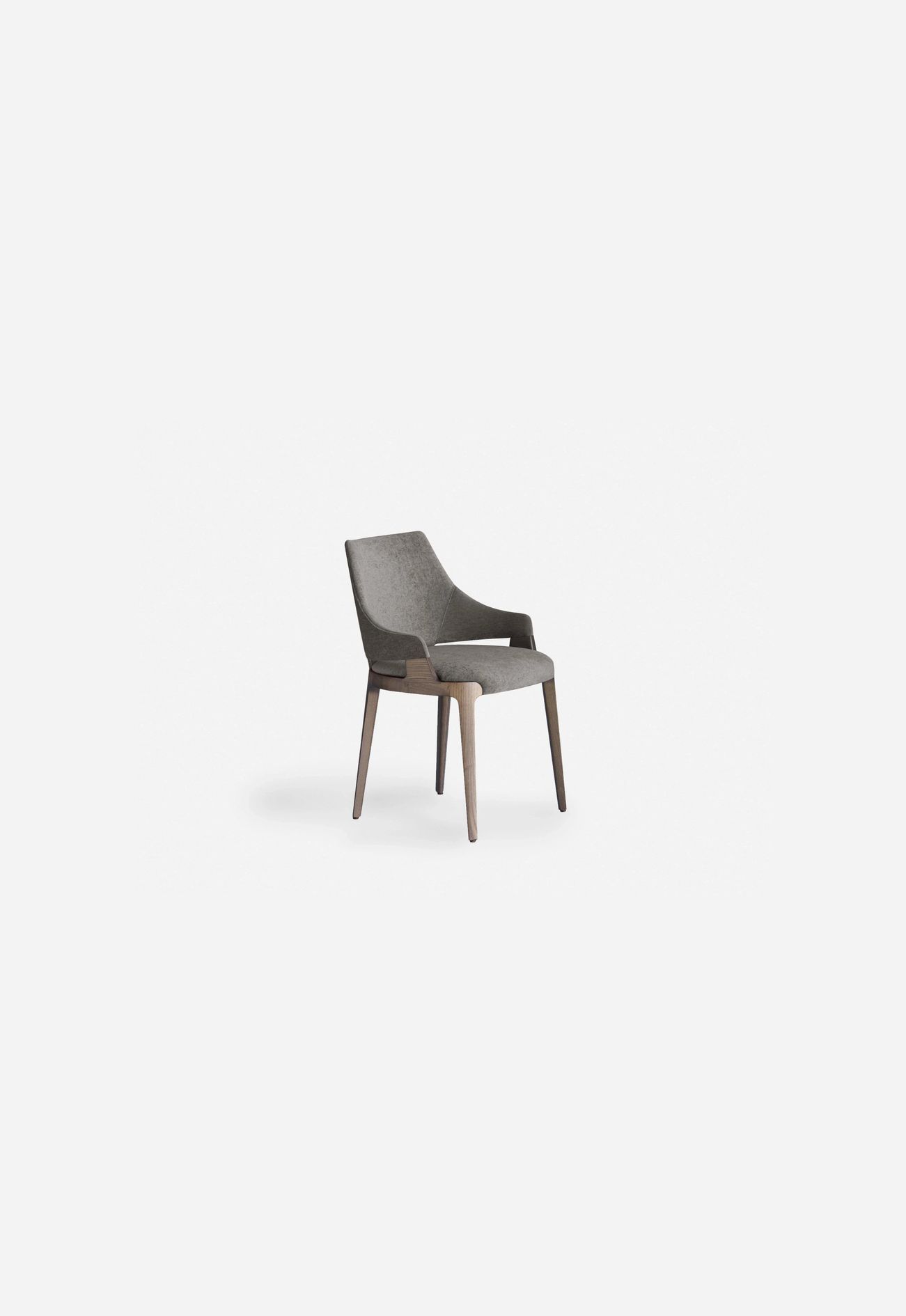 Velis Chair, The Velis collection explores and resolves the relation between solid wood and upholstery in the best way, defining a perfect integration between parts, where one supports the other in a reciprocal balance.