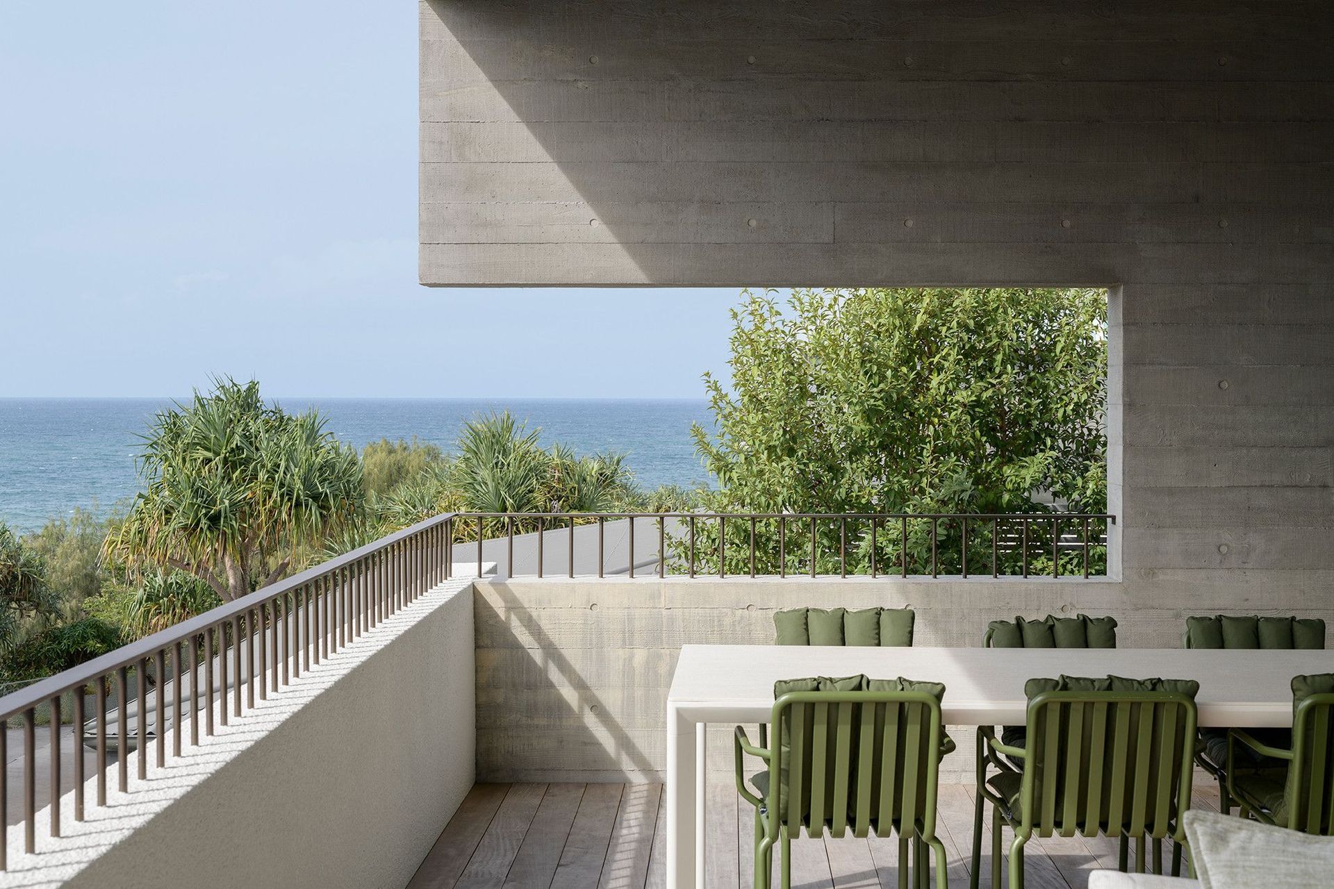 Villa Solare - Patio. Outdoor dining on the deck with ocean views.
