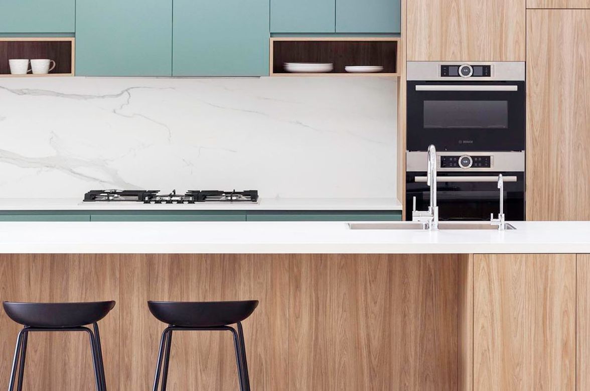 Modern Timber Grain Kitchen, Gladesville