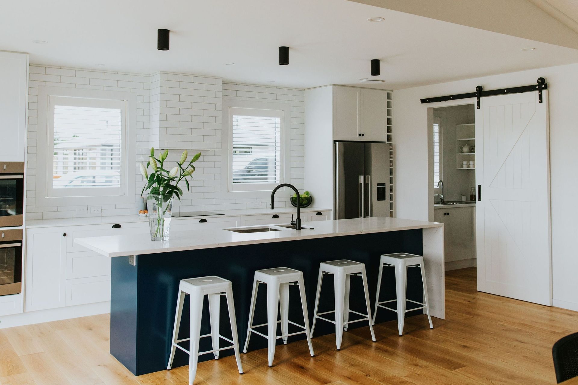 Sleek White Kitchen